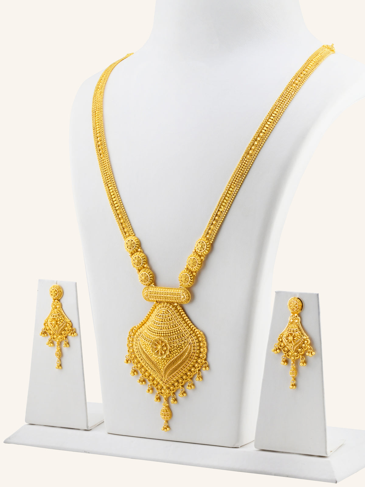 22ct Gold Long Necklace Set
