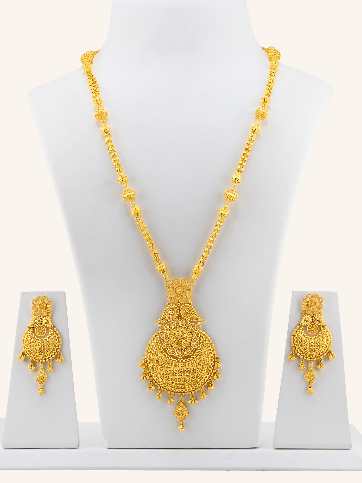22ct Gold Long Necklace Set