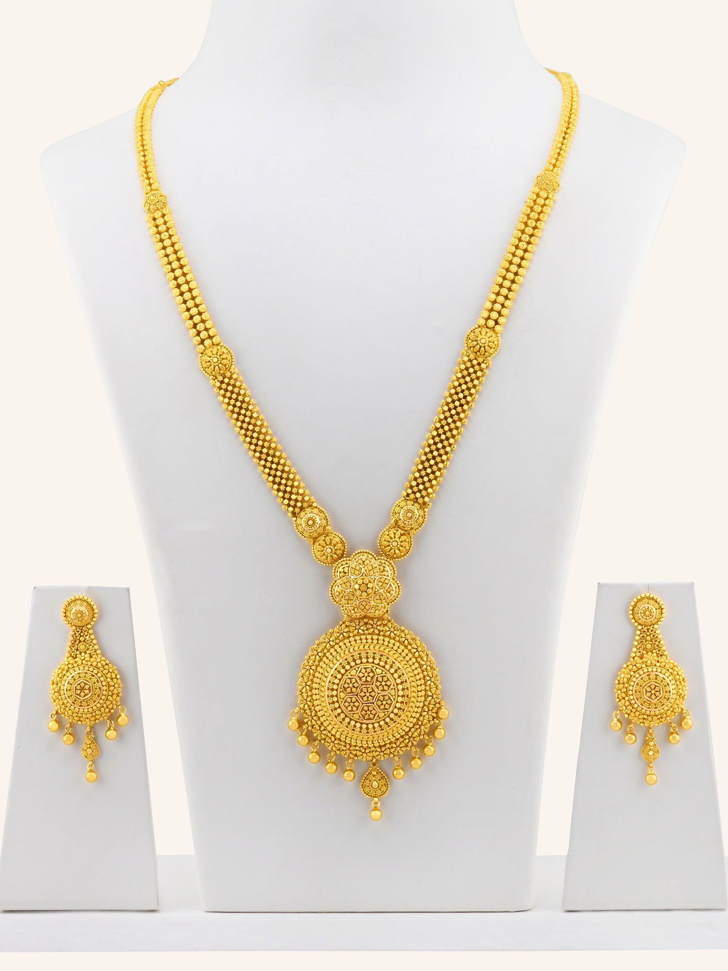 22ct Gold Long Necklace Set