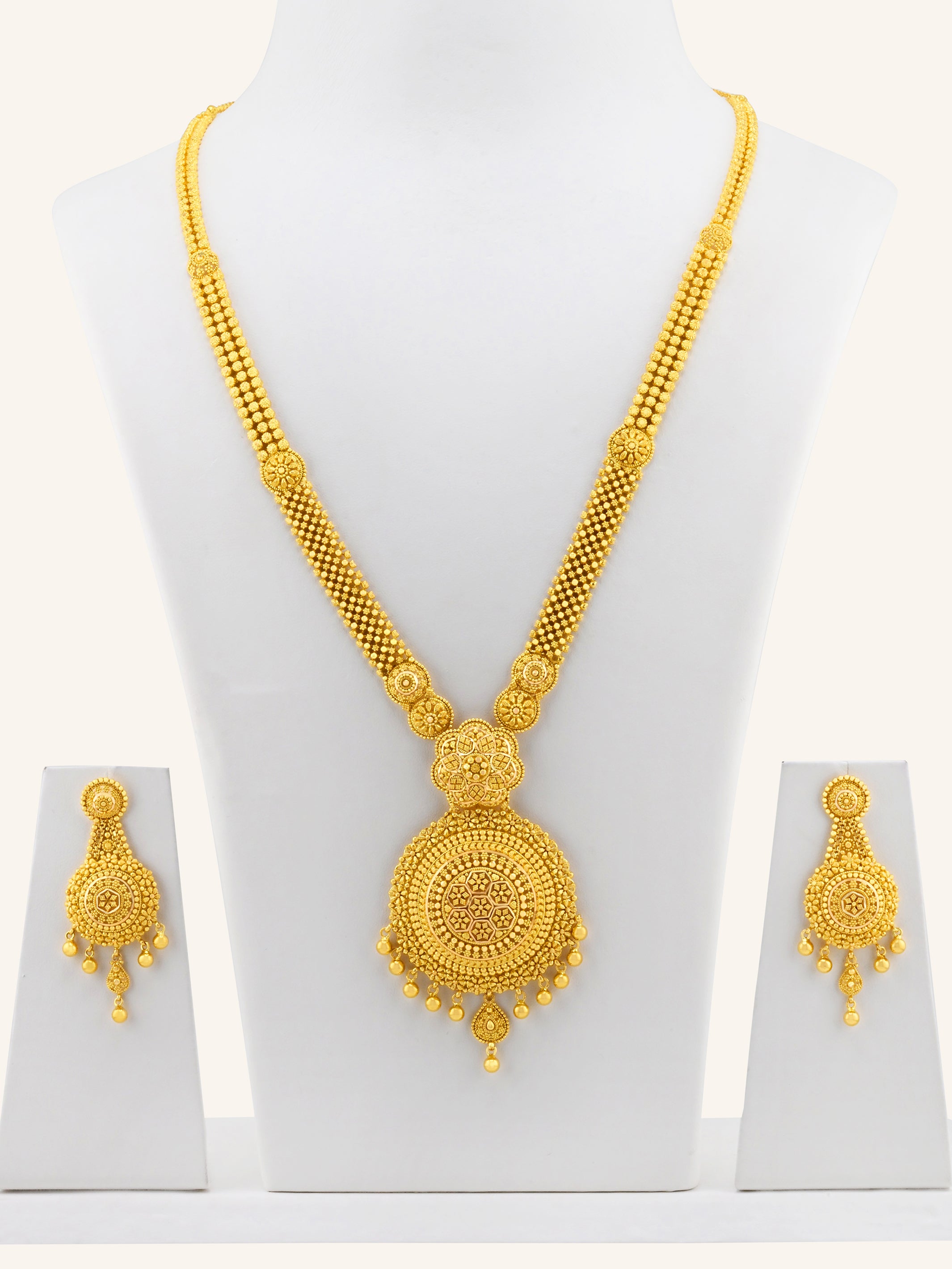 22ct Gold Long Necklace Set