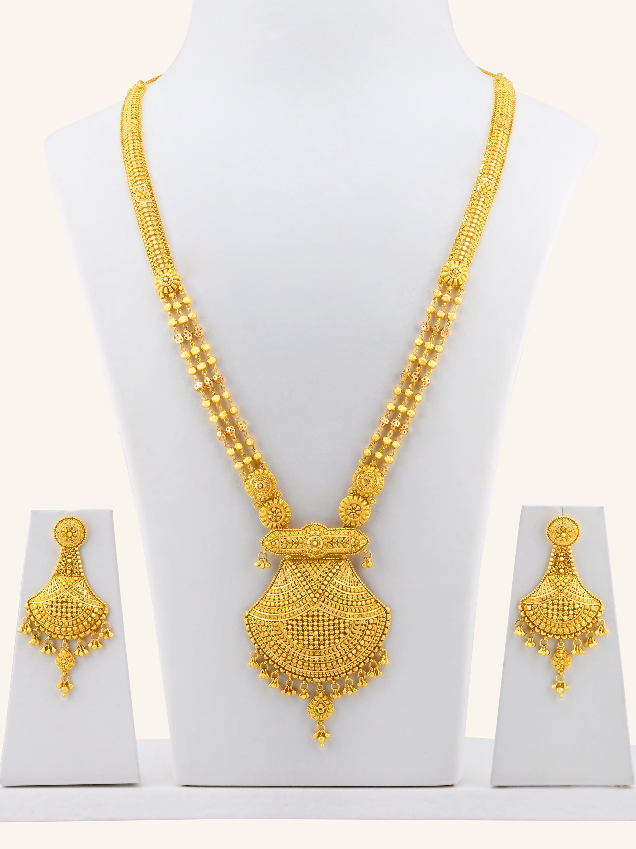 22ct Gold Long Necklace Set