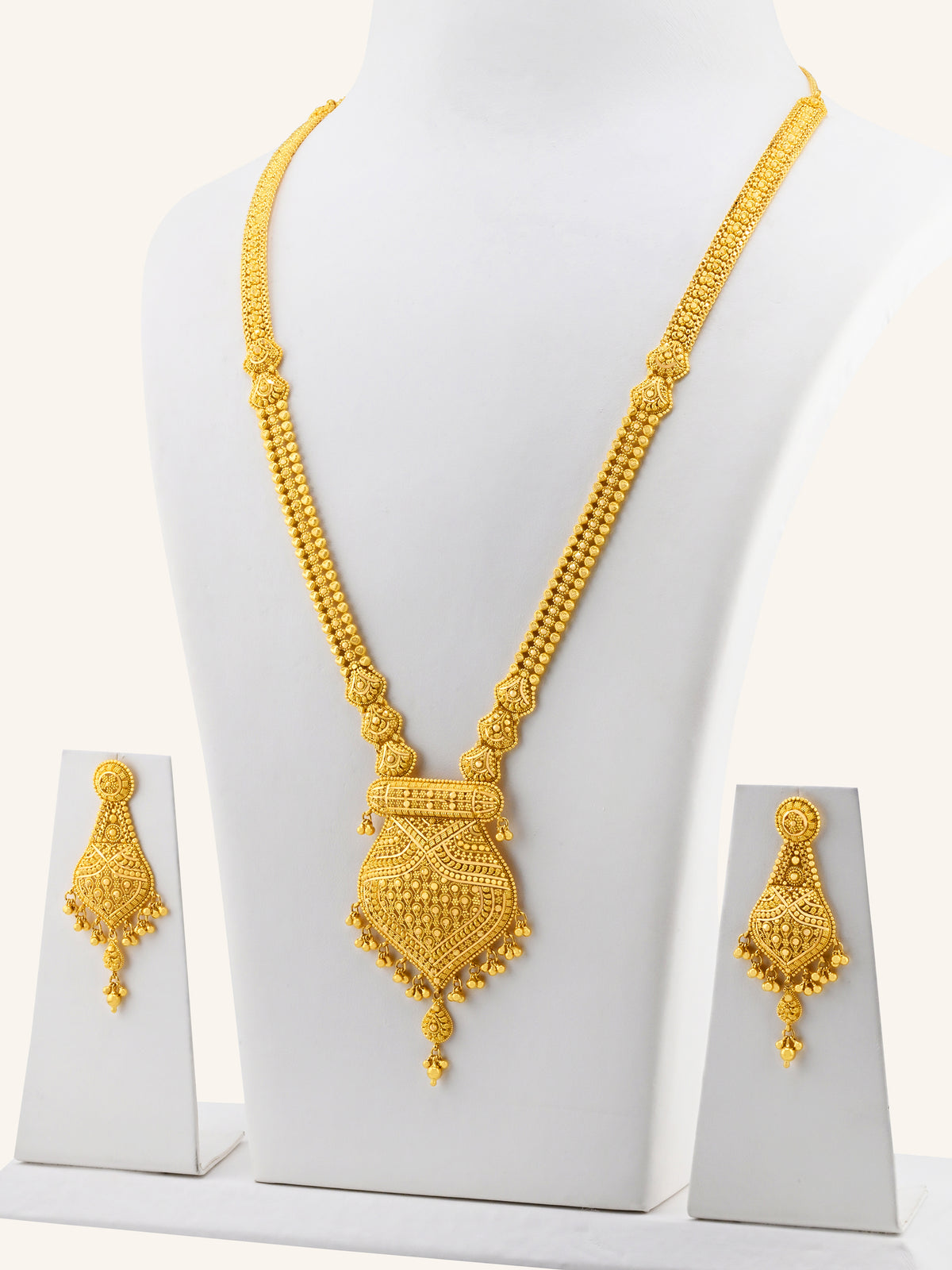 22ct Gold Long Necklace Set