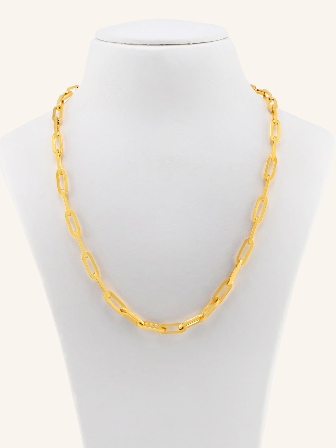 22ct Gold Paperclip Chain - 45 cm