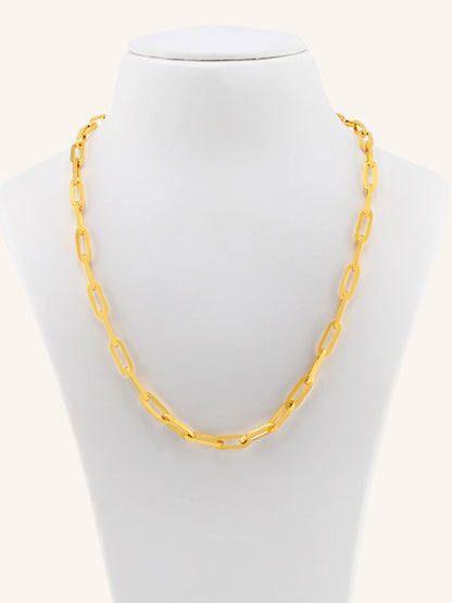 22ct Gold Paperclip Chain - 45 cm