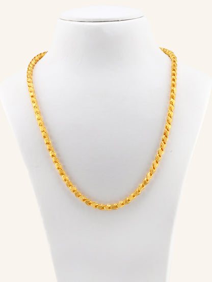 22ct Gold Hollow Chain - 50 cm
