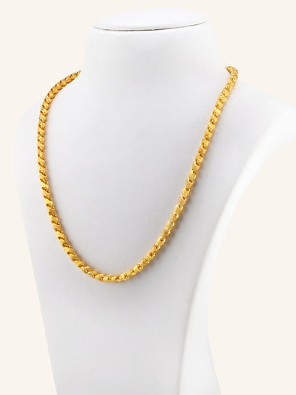 22ct Gold Hollow Chain - 50 cm