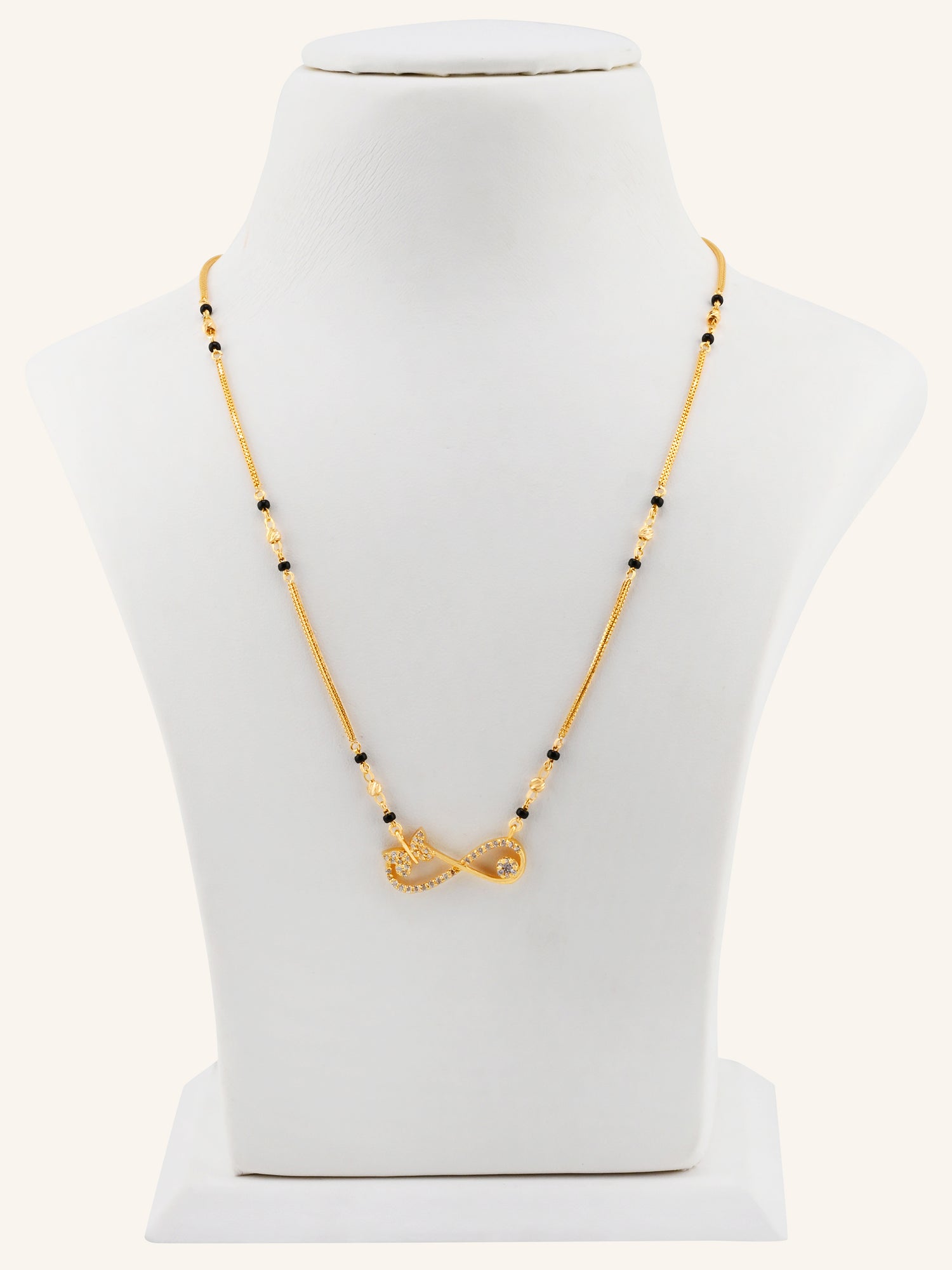 22ct Gold CZ Modern Mangal Sutra