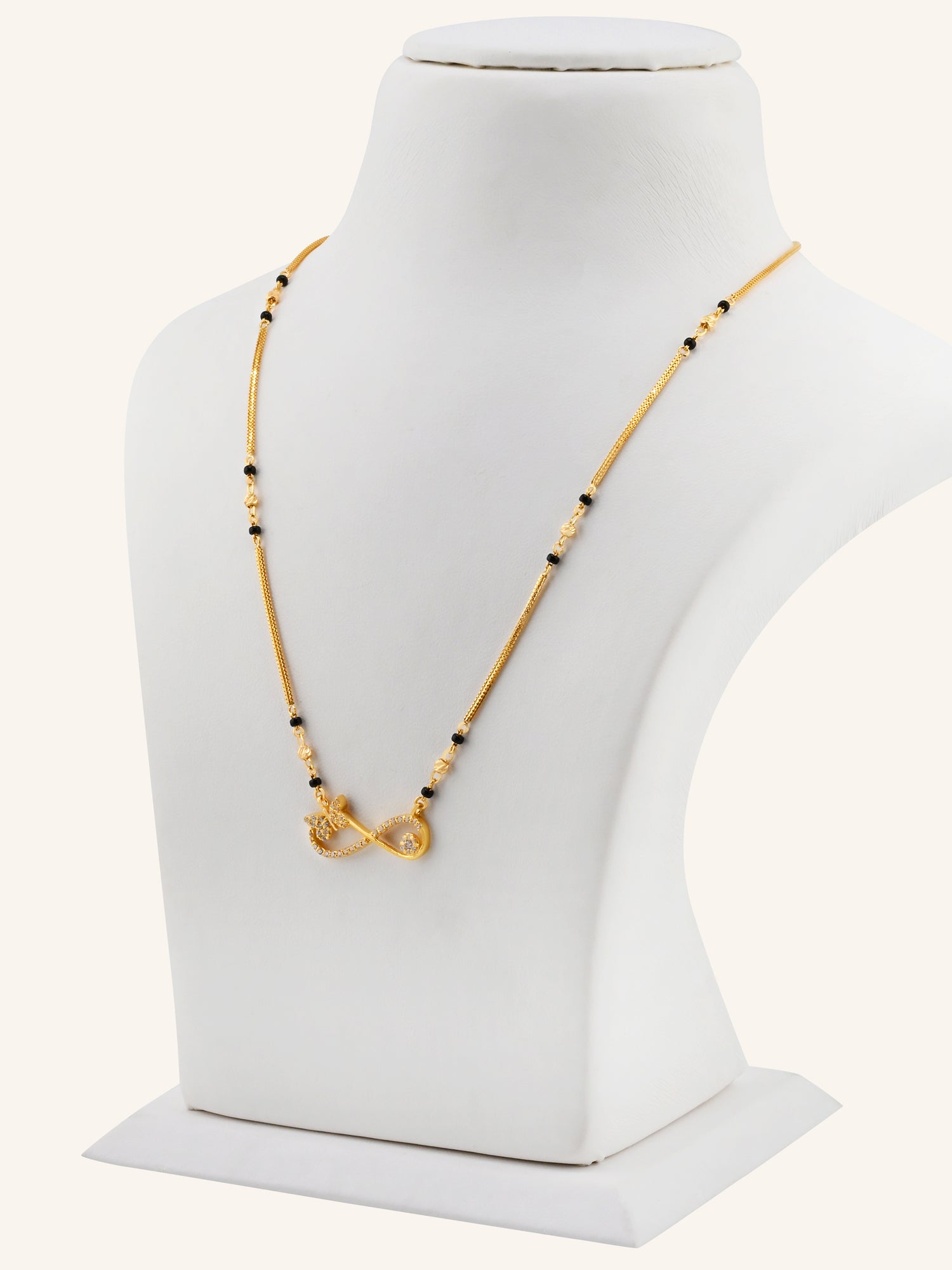 22ct Gold CZ Modern Mangal Sutra