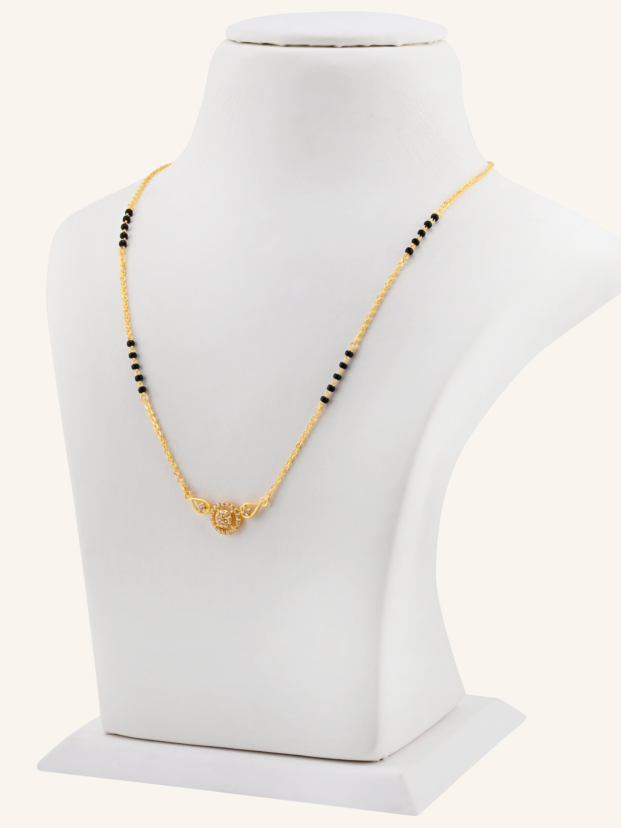 22ct Gold CZ Modern Mangal Sutra