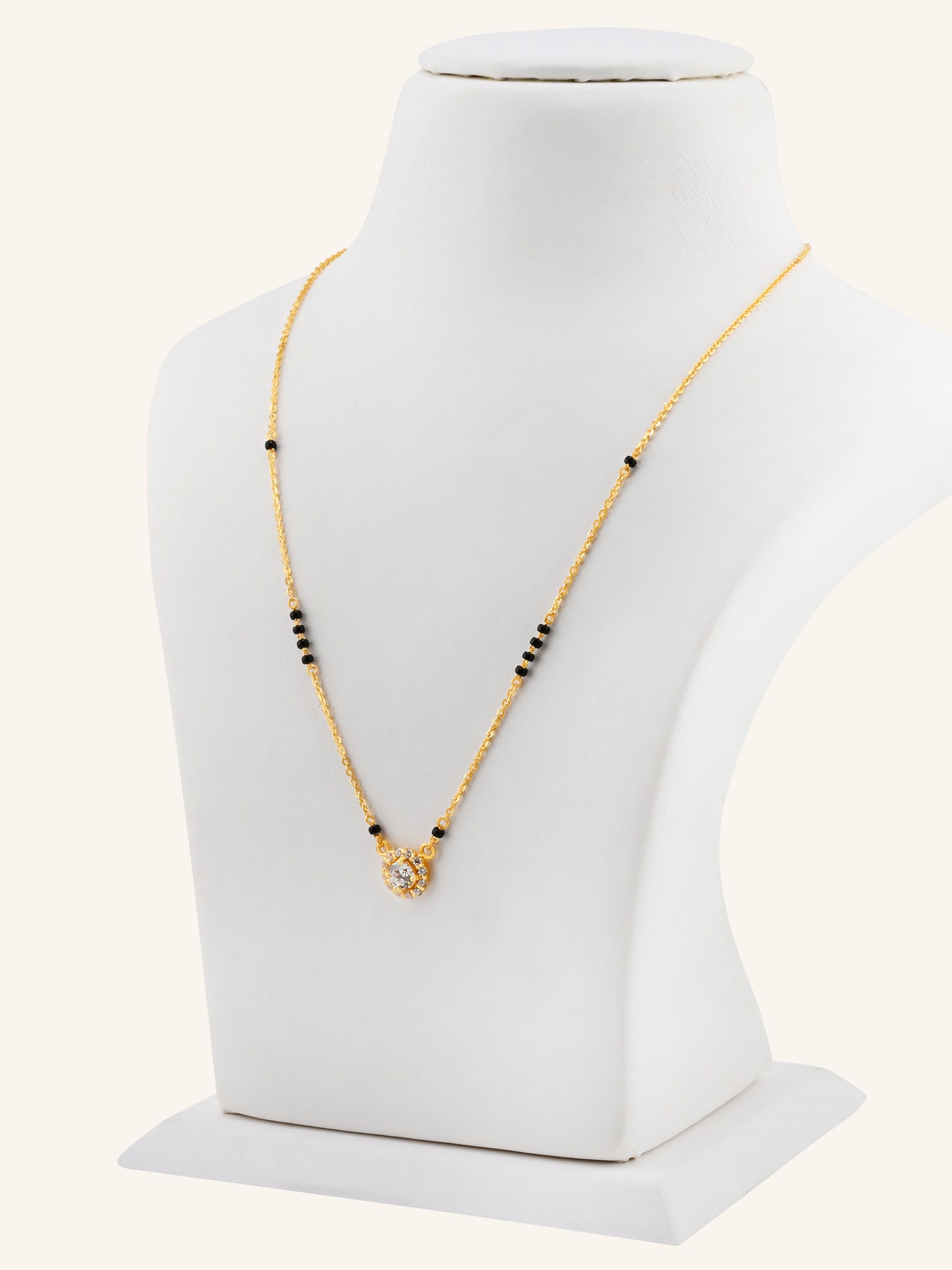 22ct Gold CZ Modern Mangal Sutra