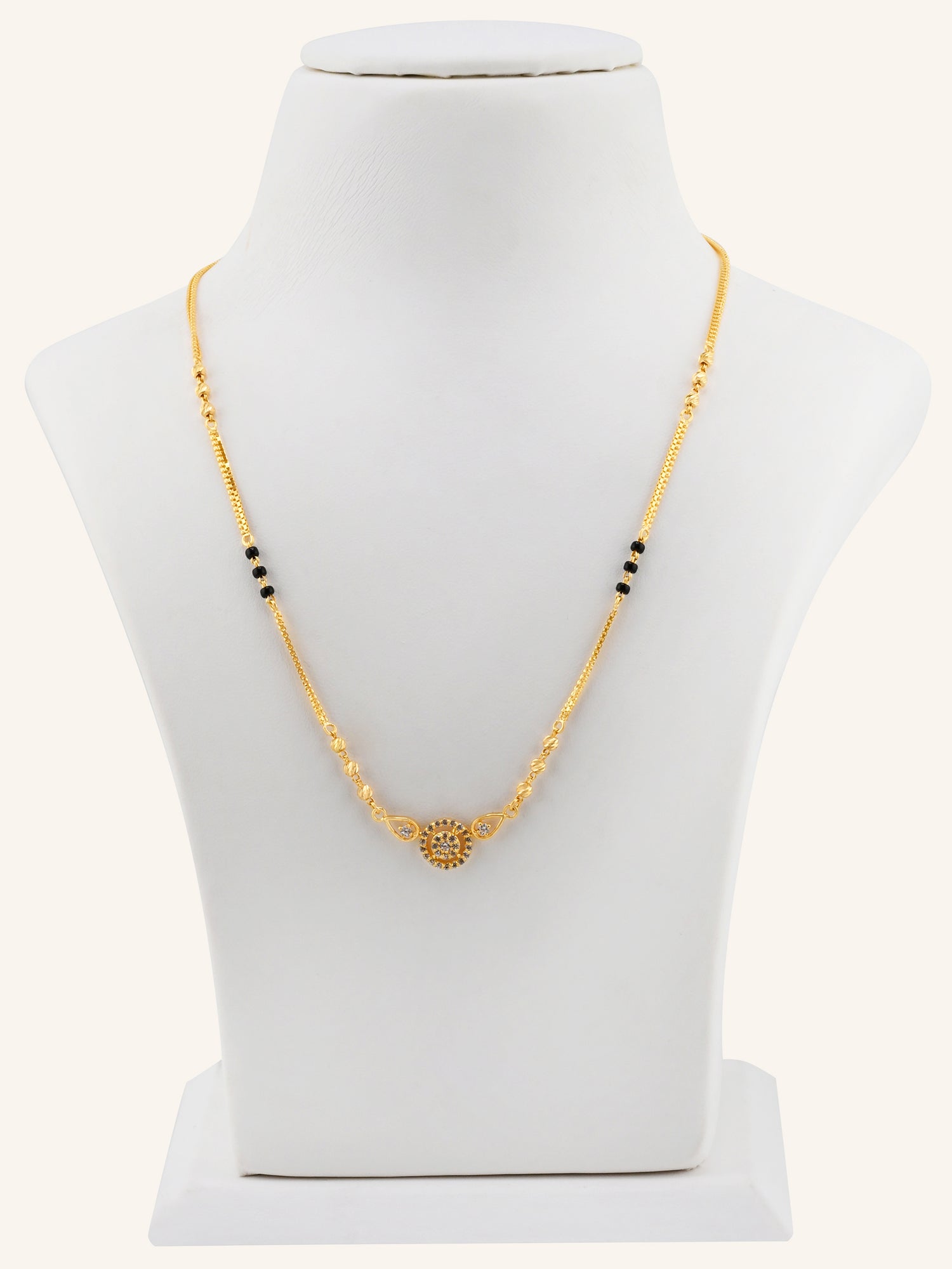 22ct Gold CZ Modern Mangal Sutra
