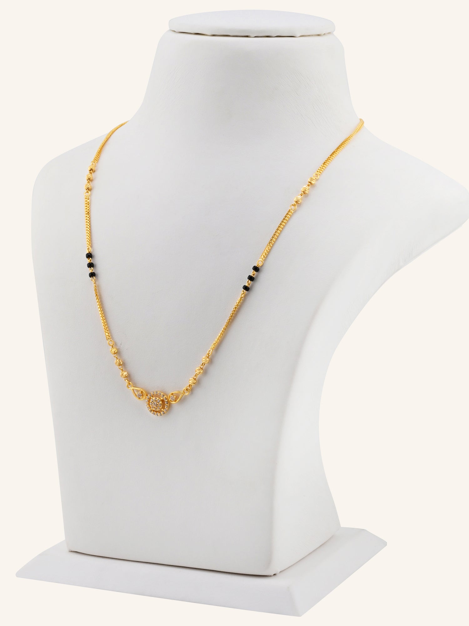 22ct Gold CZ Modern Mangal Sutra