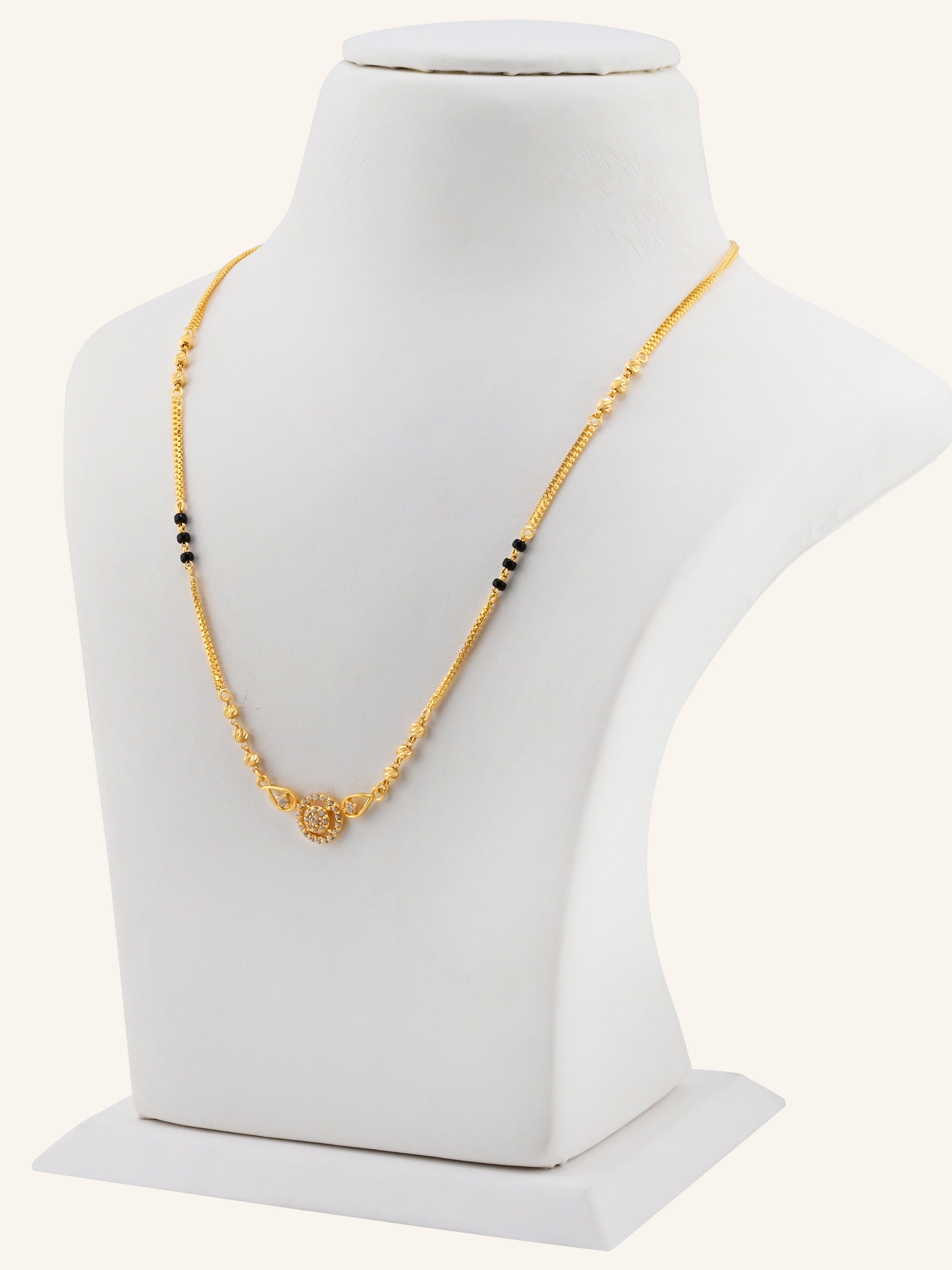 22ct Gold CZ Modern Mangal Sutra