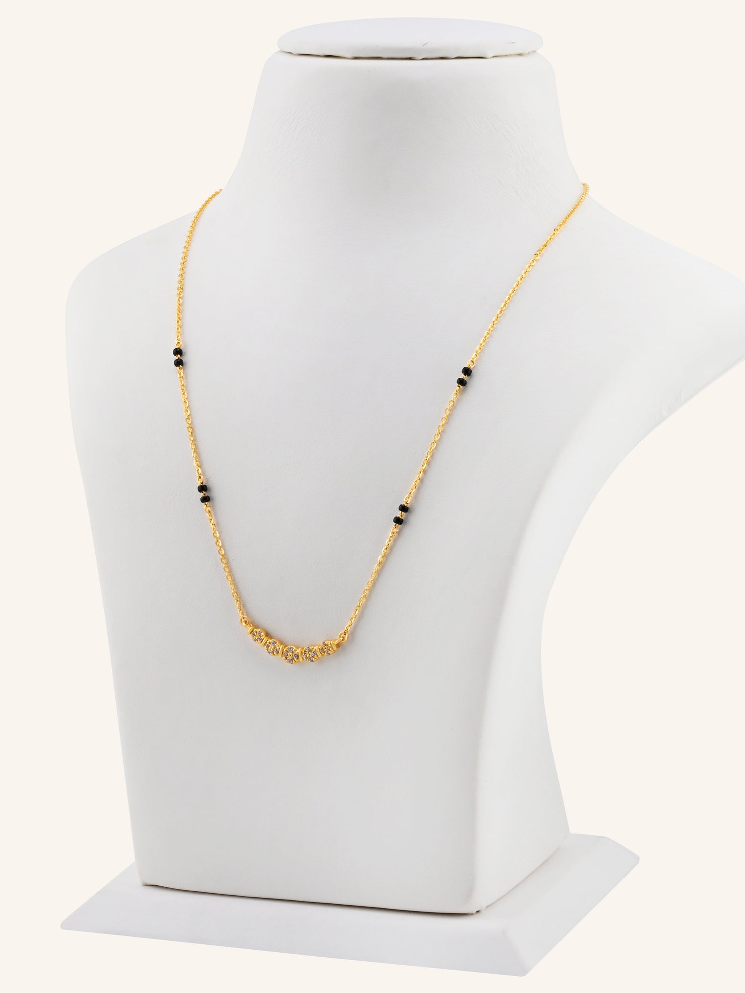22ct Gold CZ Modern Mangal Sutra