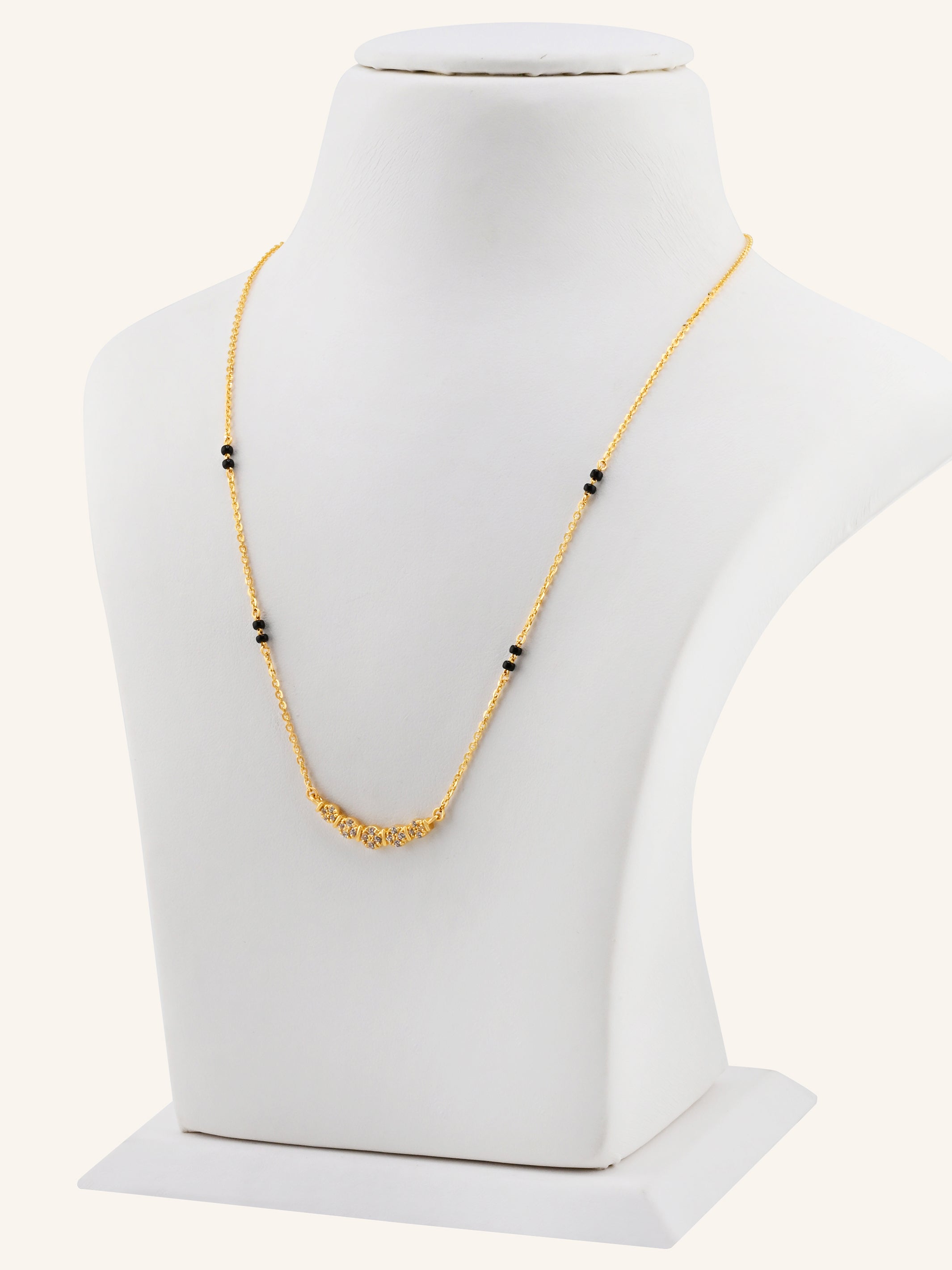 22ct Gold CZ Modern Mangal Sutra