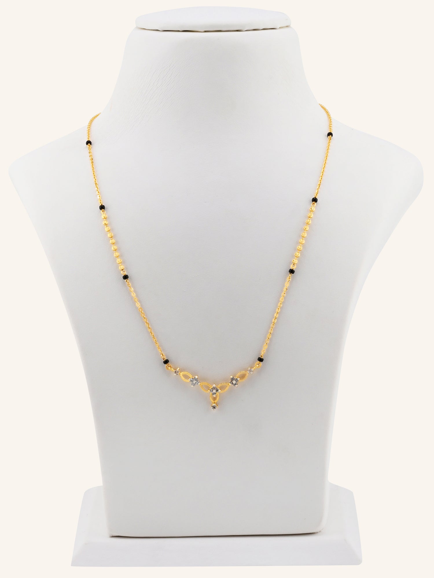 22ct Gold CZ Modern Mangal Sutra