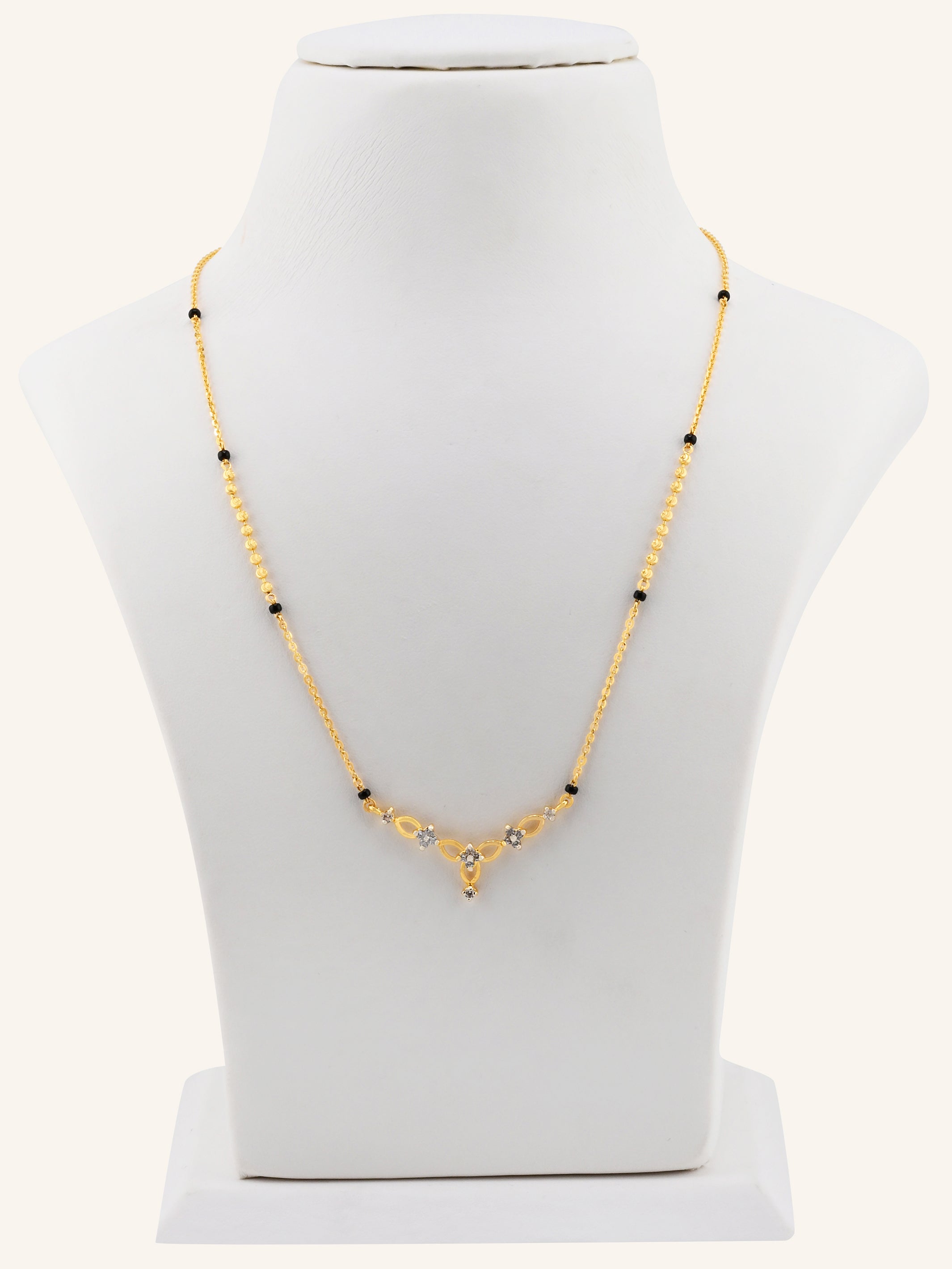 22ct Gold CZ Modern Mangal Sutra