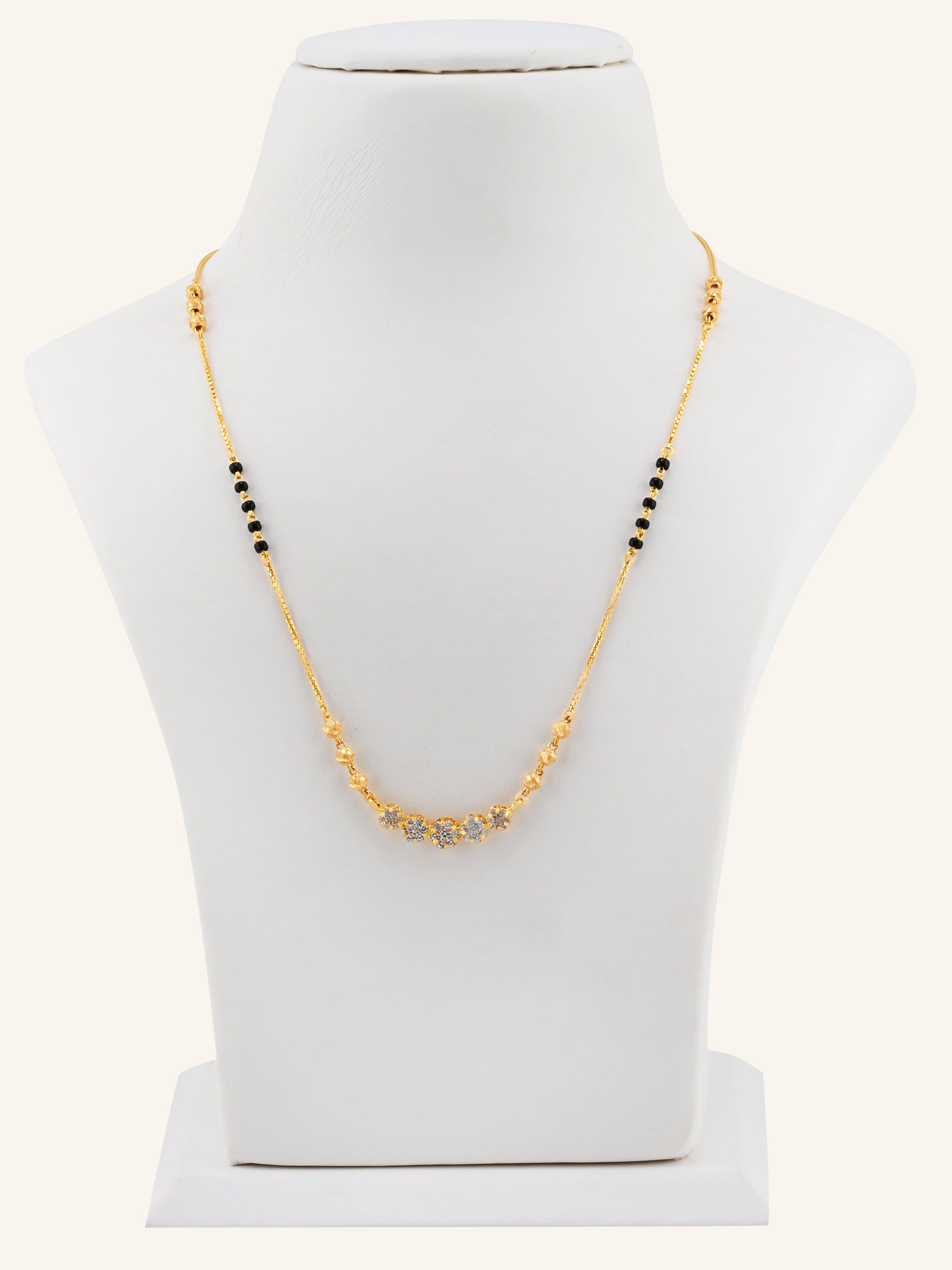 22ct Gold CZ Modern Mangal Sutra