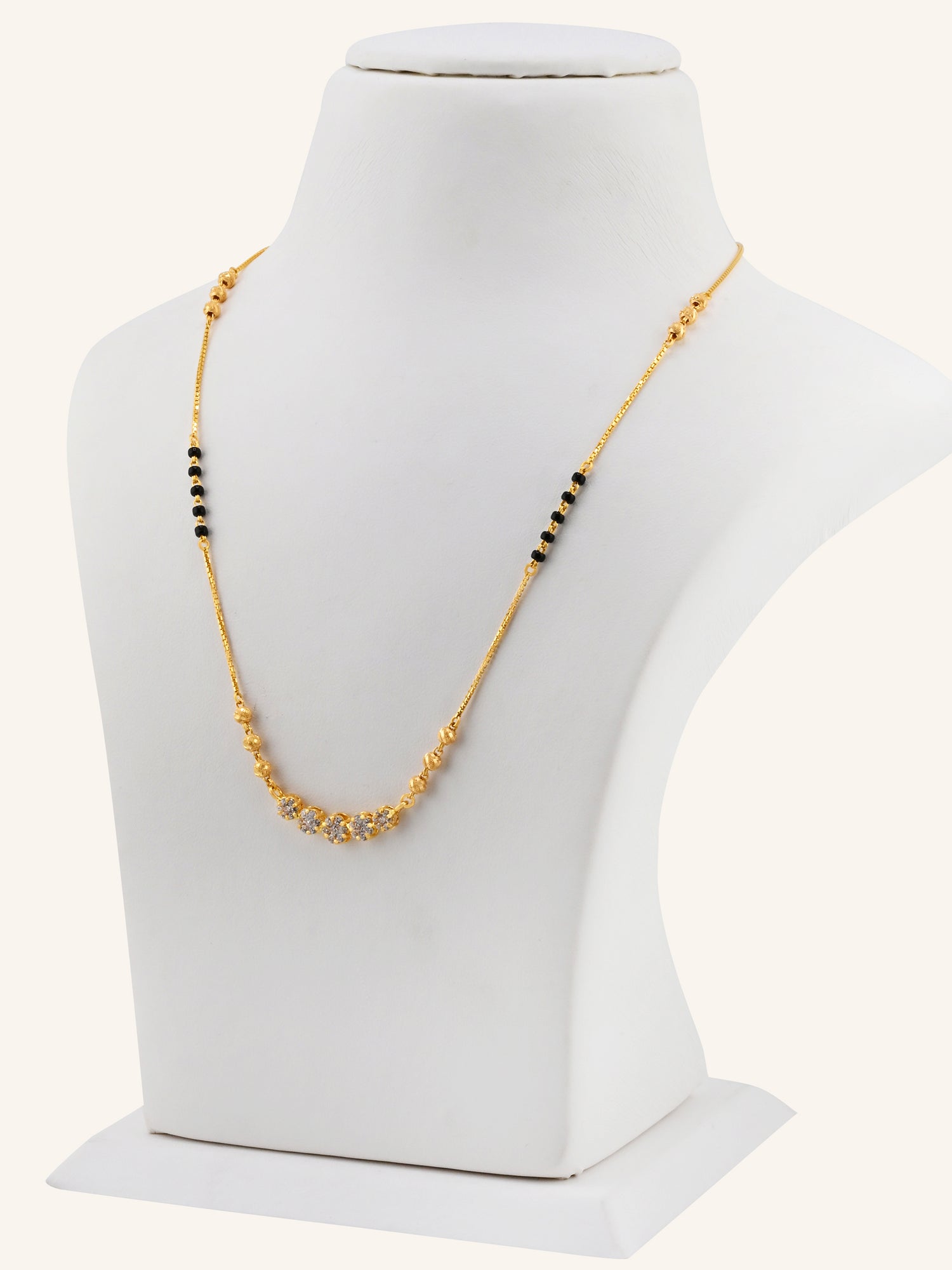 22ct Gold CZ Modern Mangal Sutra