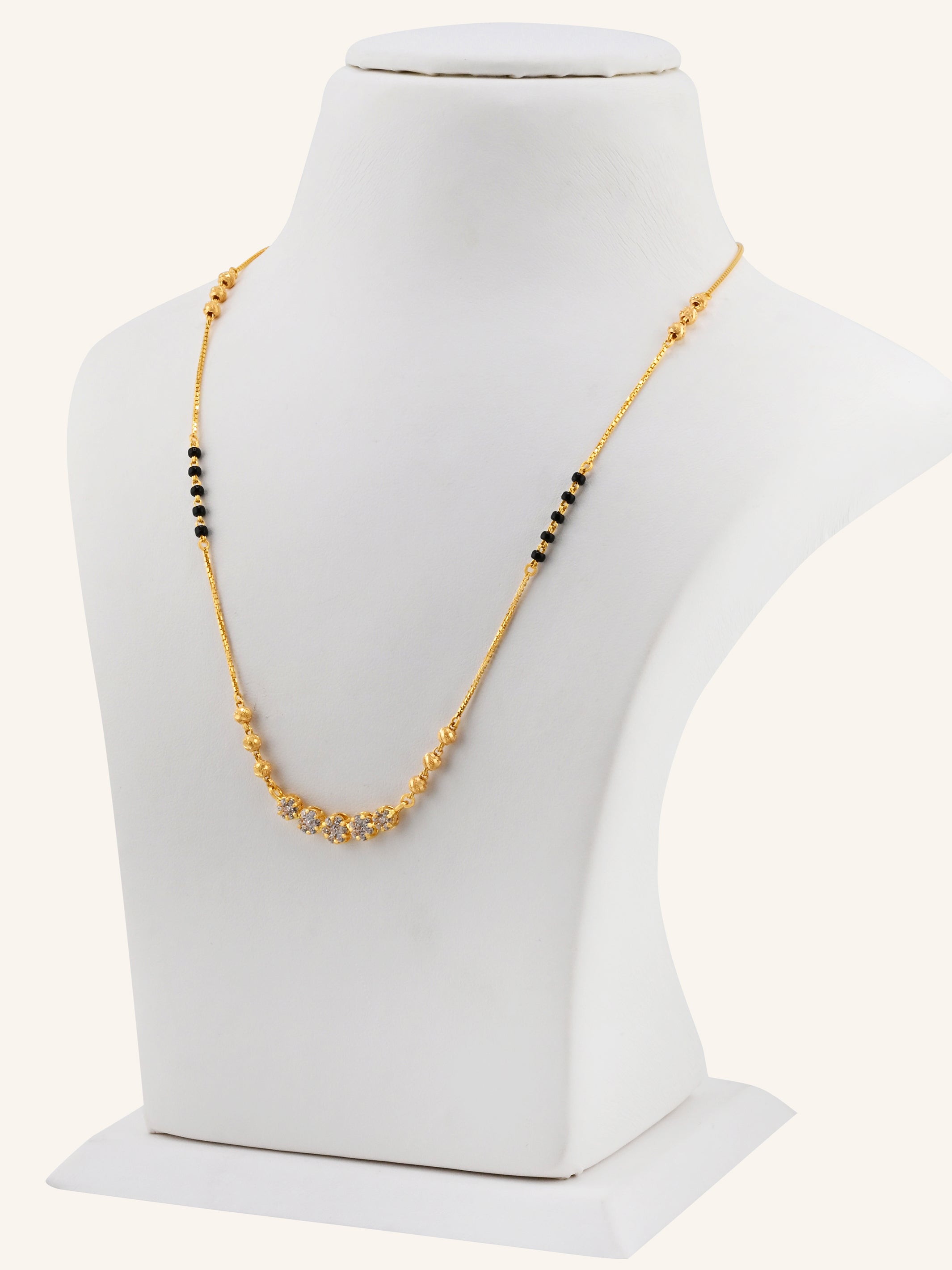 22ct Gold CZ Modern Mangal Sutra