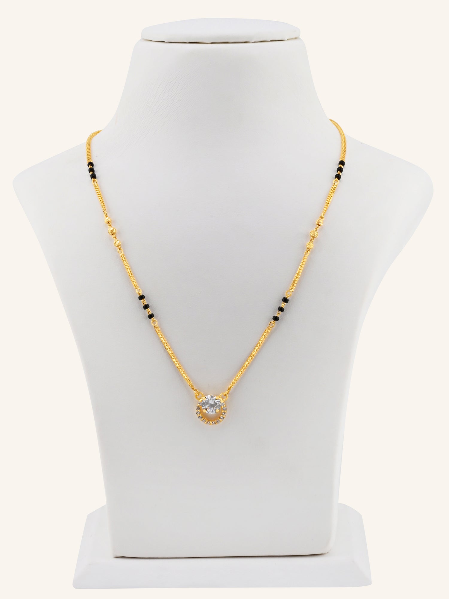 22ct Gold CZ Modern Mangal Sutra