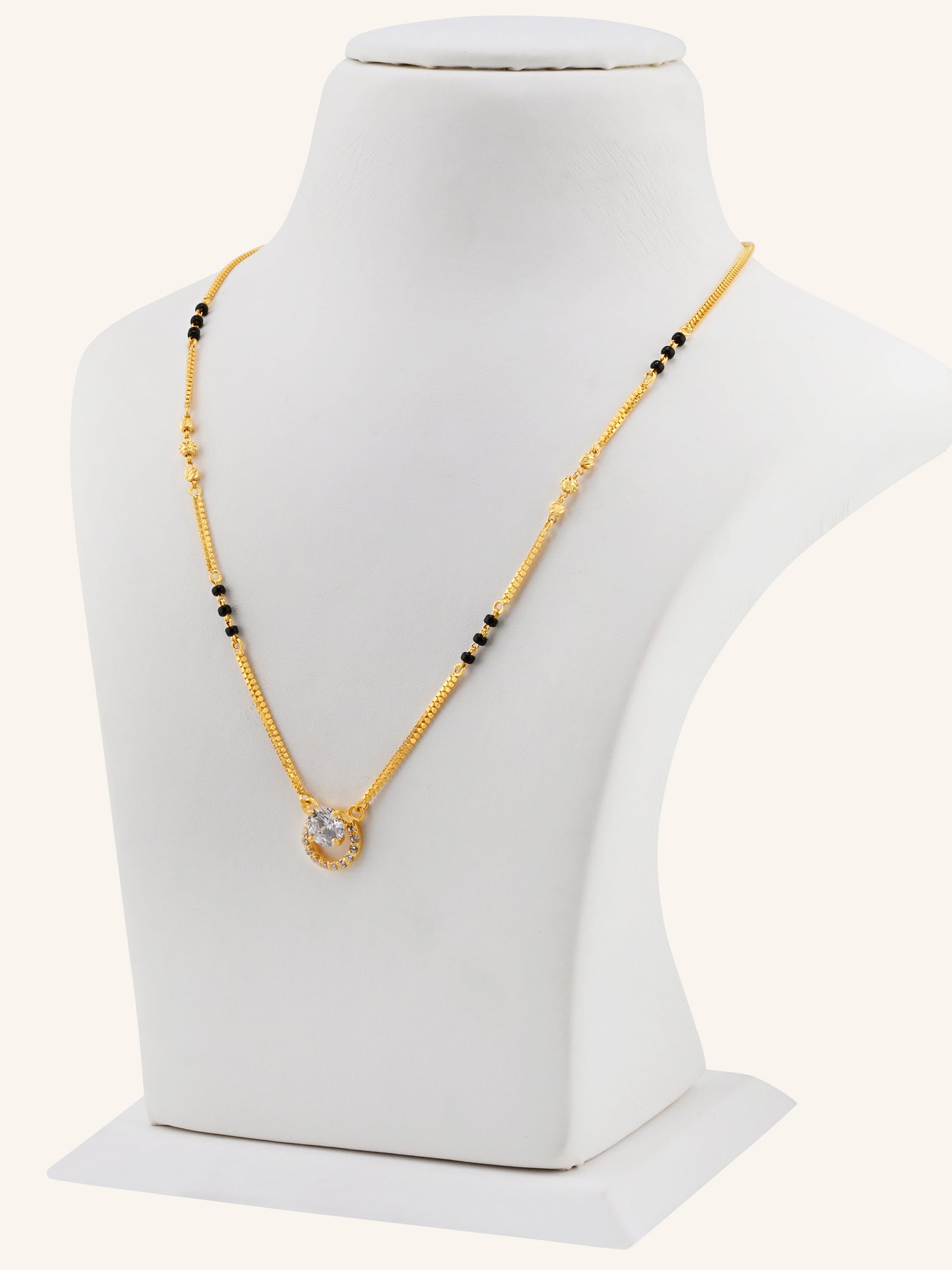 22ct Gold CZ Modern Mangal Sutra