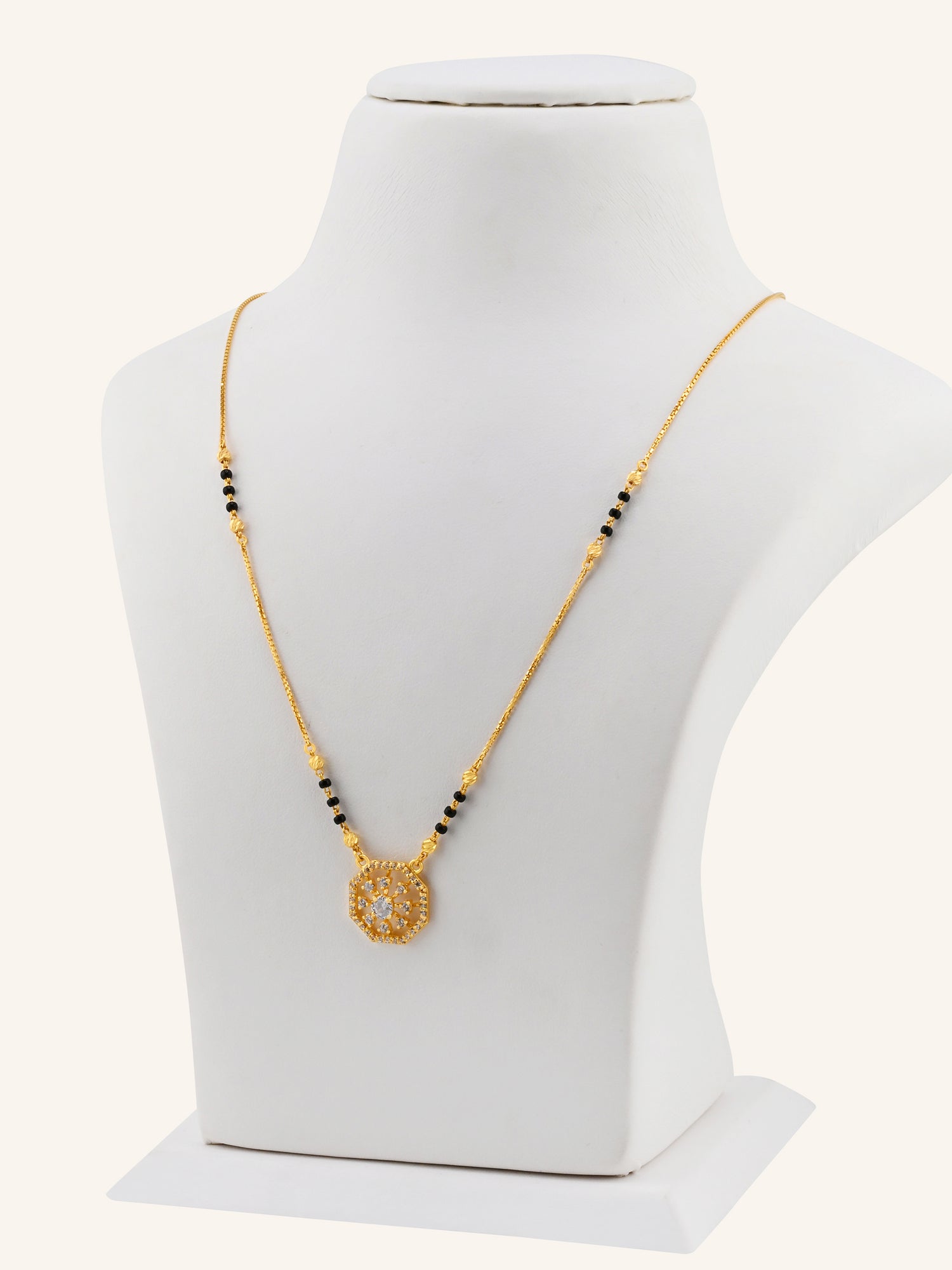 22ct Gold CZ Modern Mangal Sutra