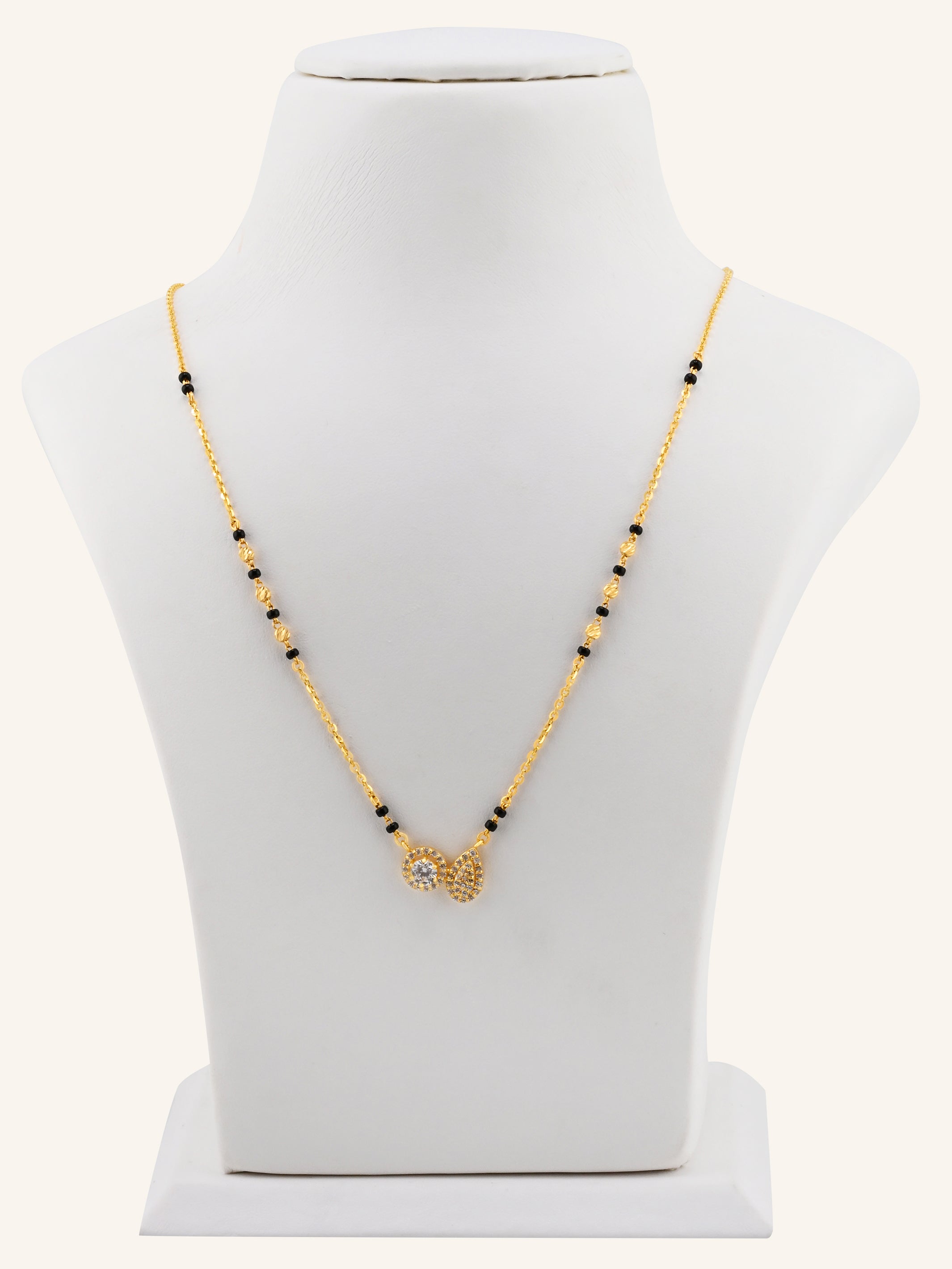 22ct Gold CZ Modern Mangal Sutra