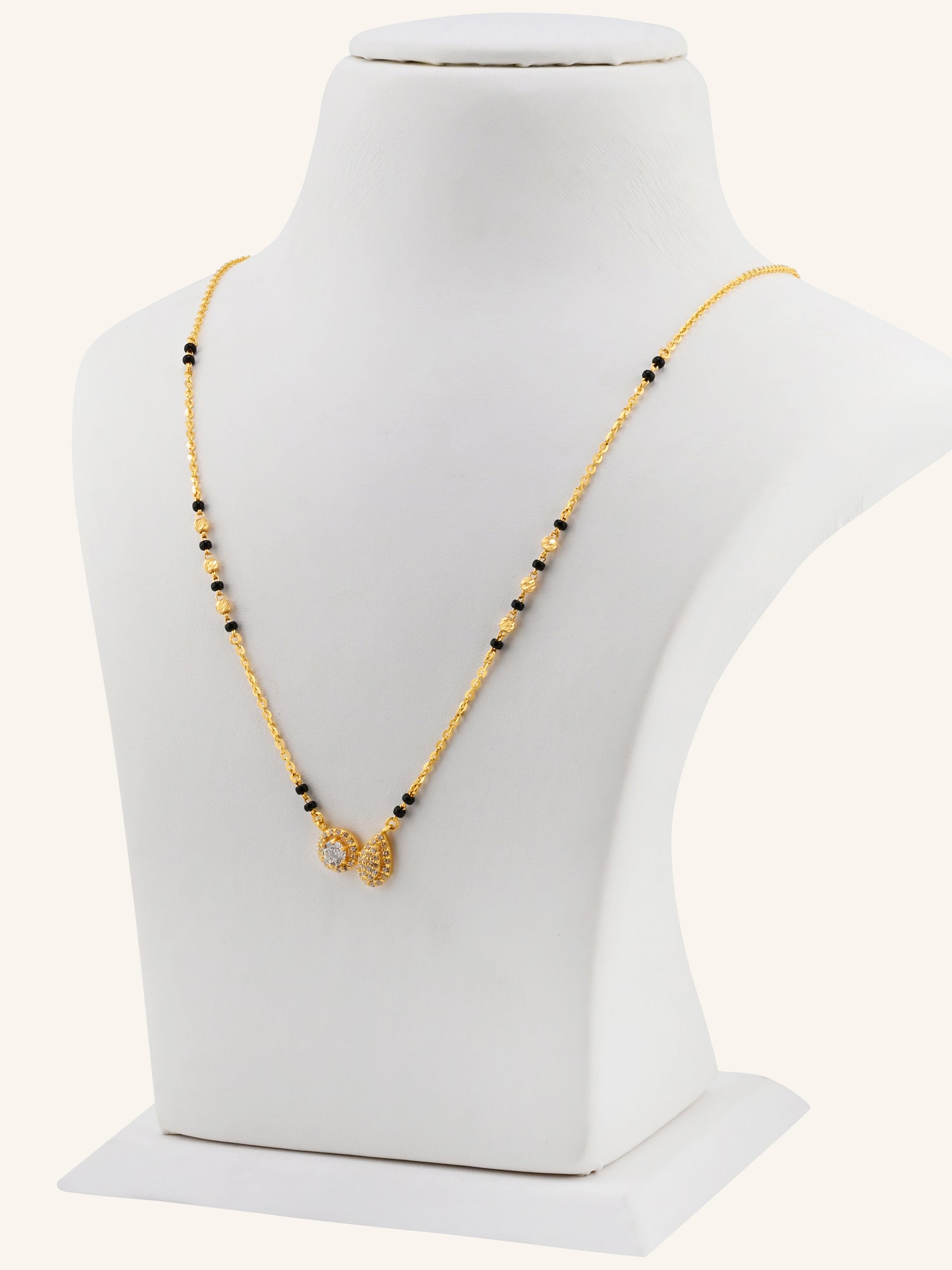 22ct Gold CZ Modern Mangal Sutra