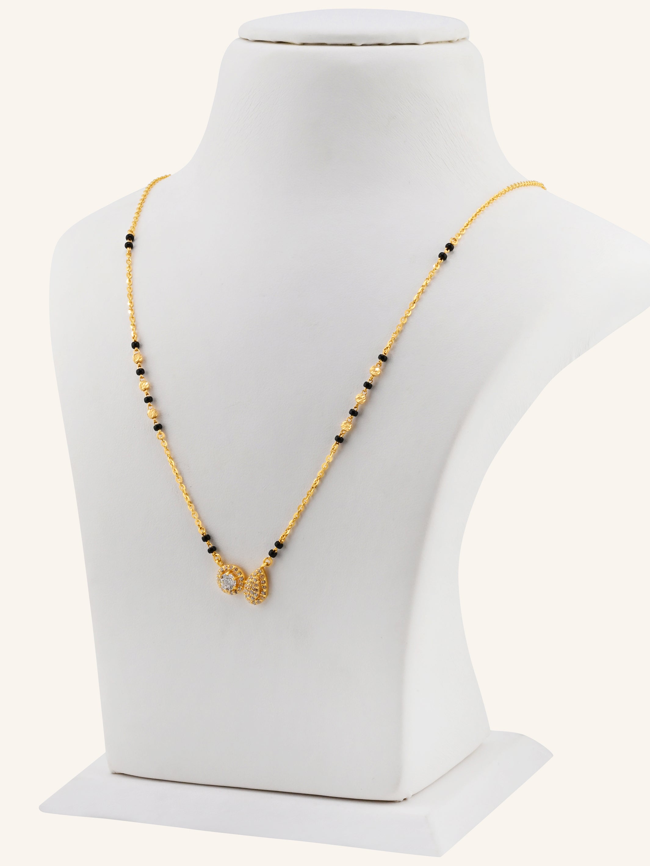 22ct Gold CZ Modern Mangal Sutra