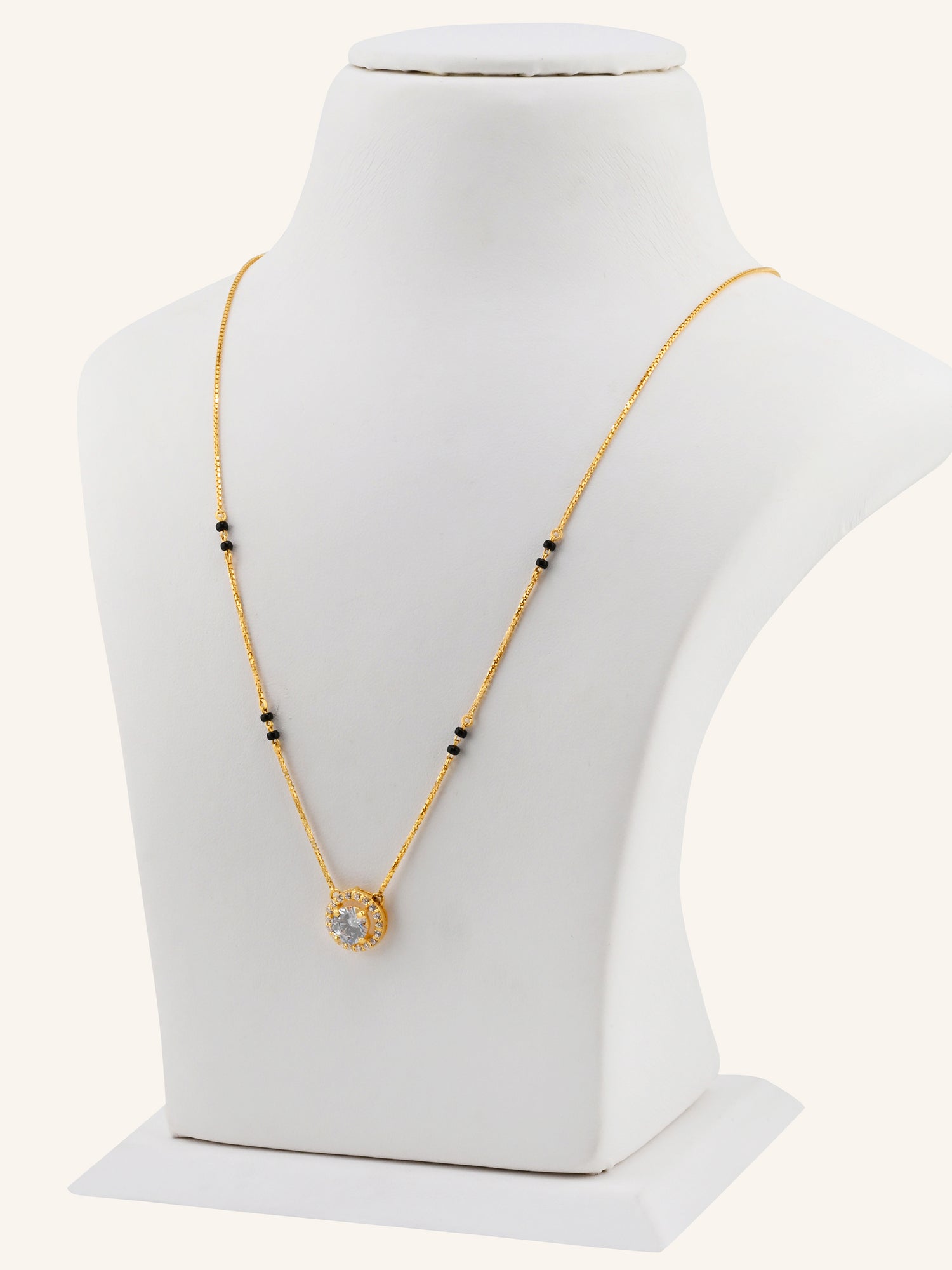 22ct Gold CZ Modern Mangal Sutra