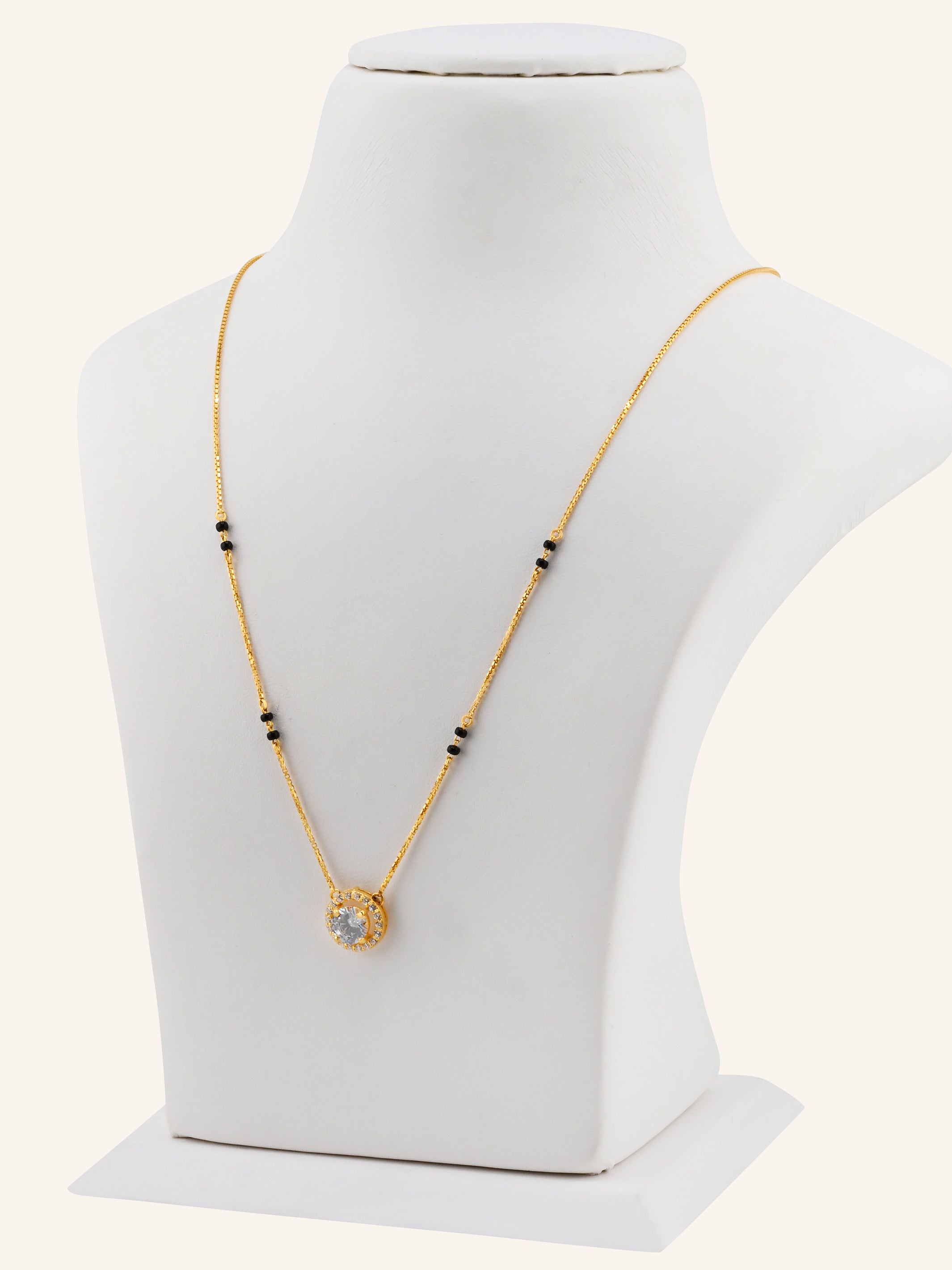 22ct Gold CZ Modern Mangal Sutra