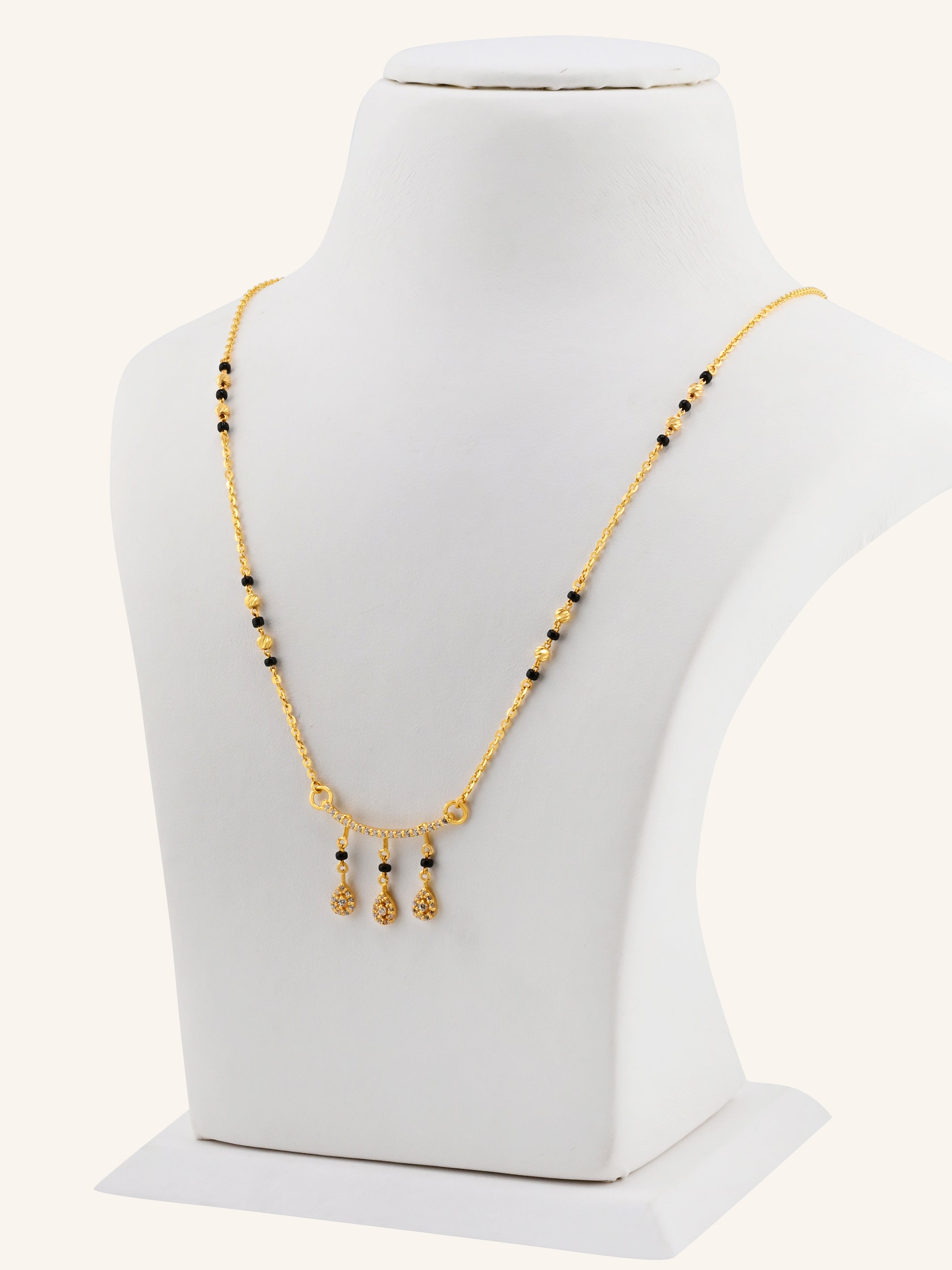 22ct Gold CZ Modern Mangal Sutra