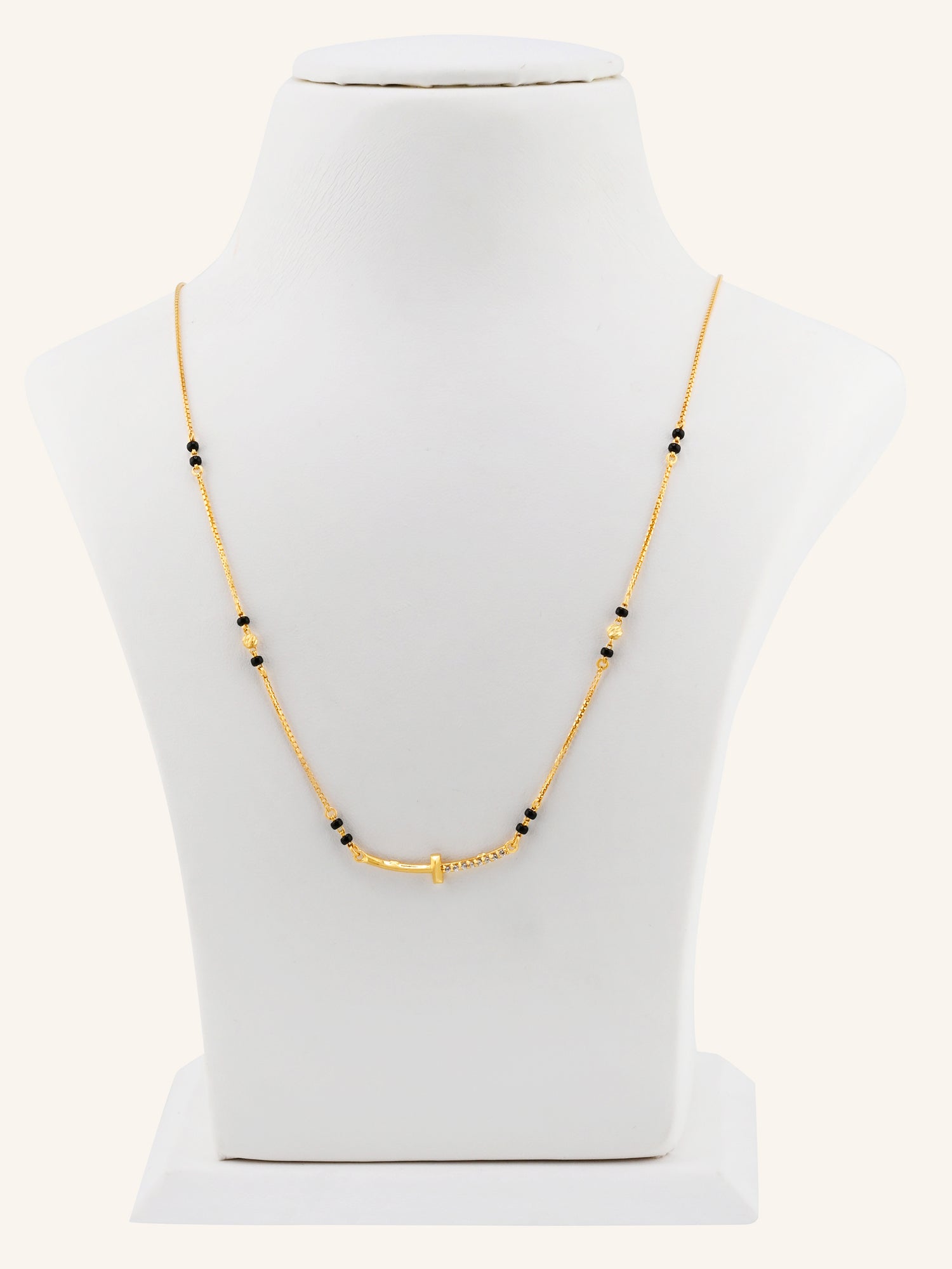 22ct Gold CZ Modern Mangal Sutra