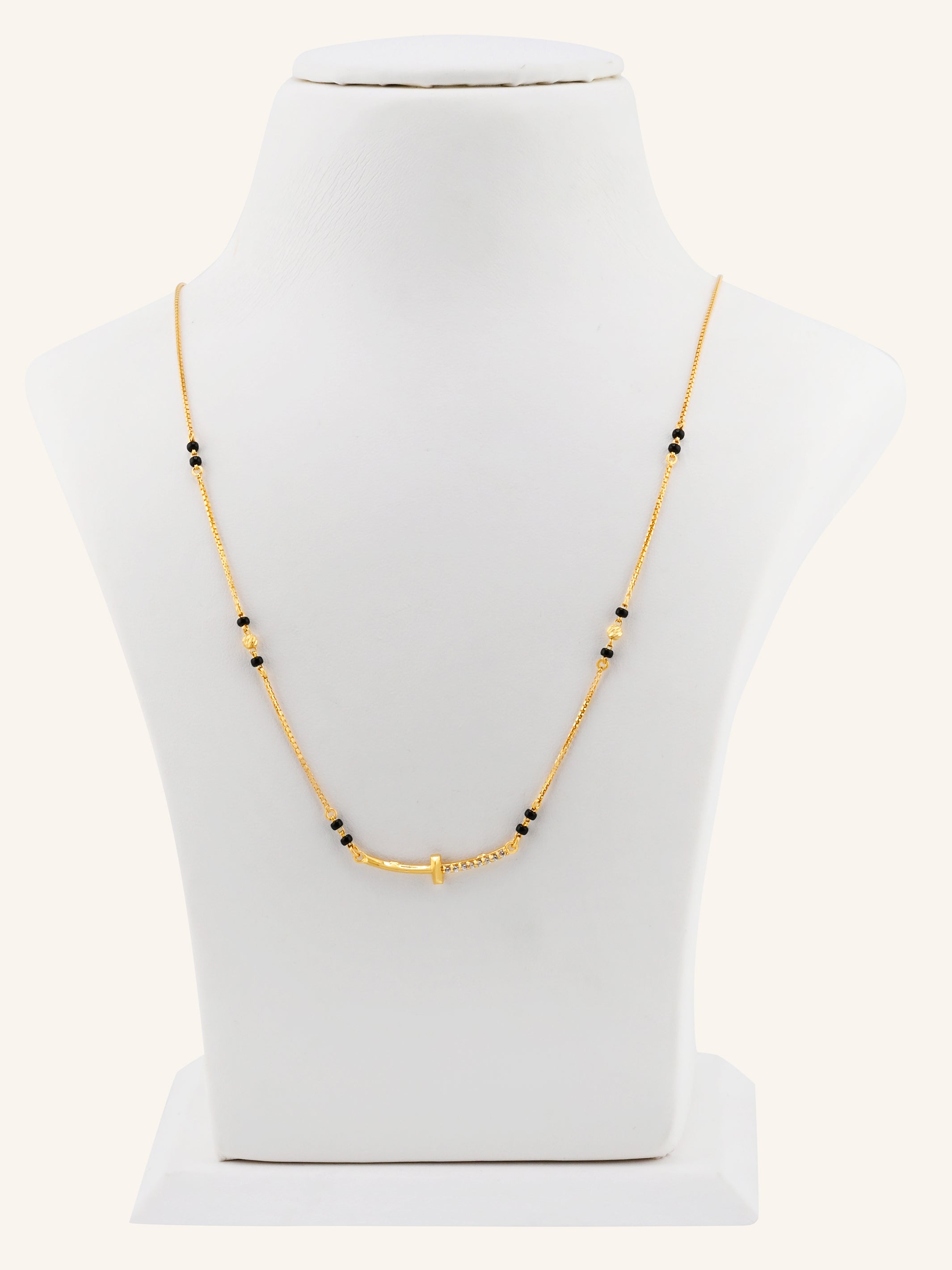 22ct Gold CZ Modern Mangal Sutra