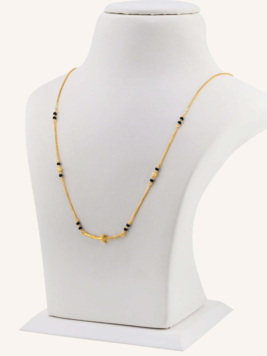 22ct Gold CZ Modern Mangal Sutra