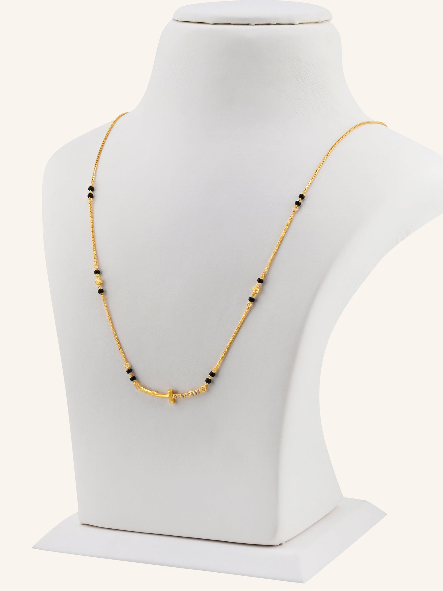 22ct Gold CZ Modern Mangal Sutra