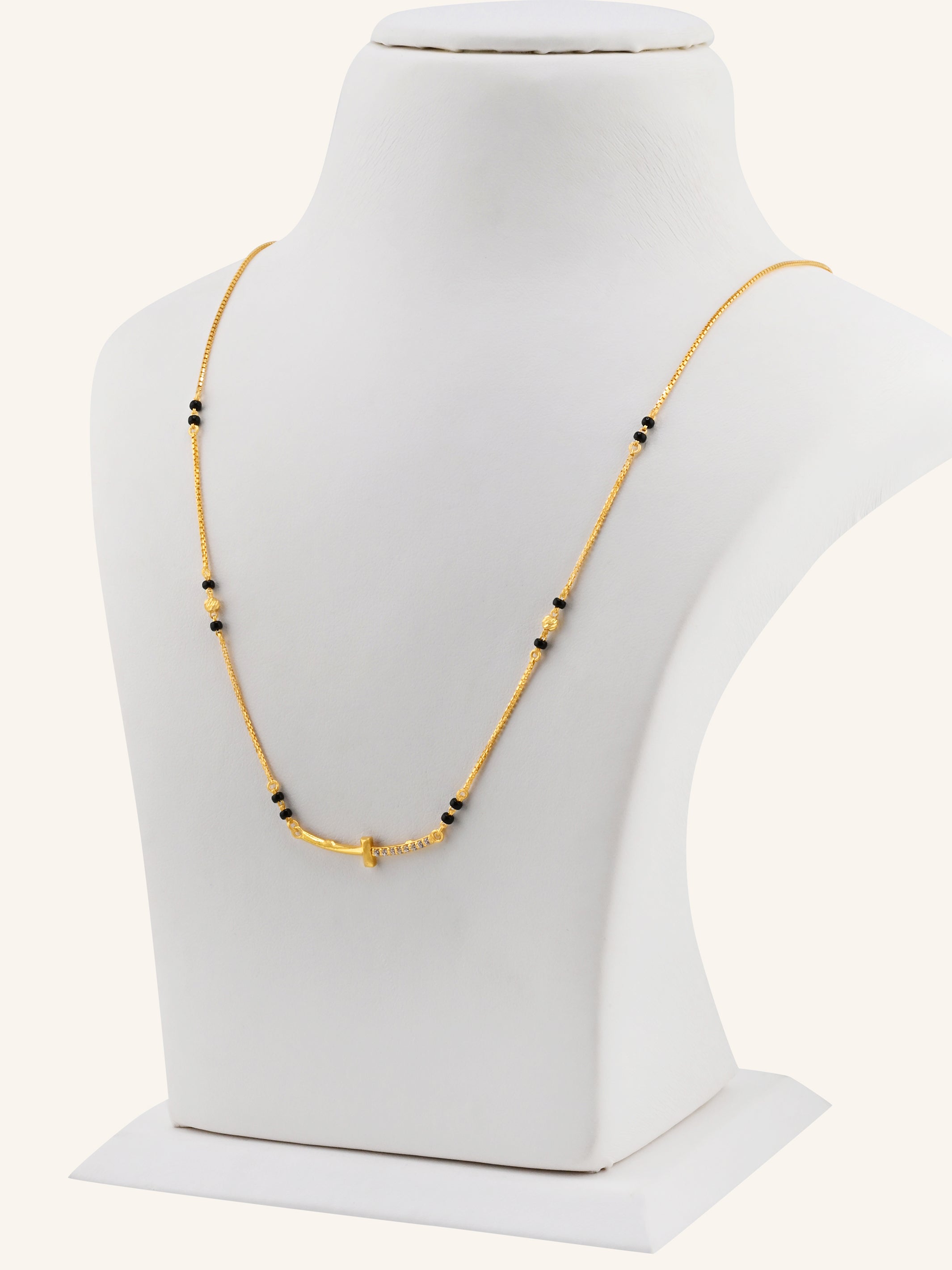 22ct Gold CZ Modern Mangal Sutra