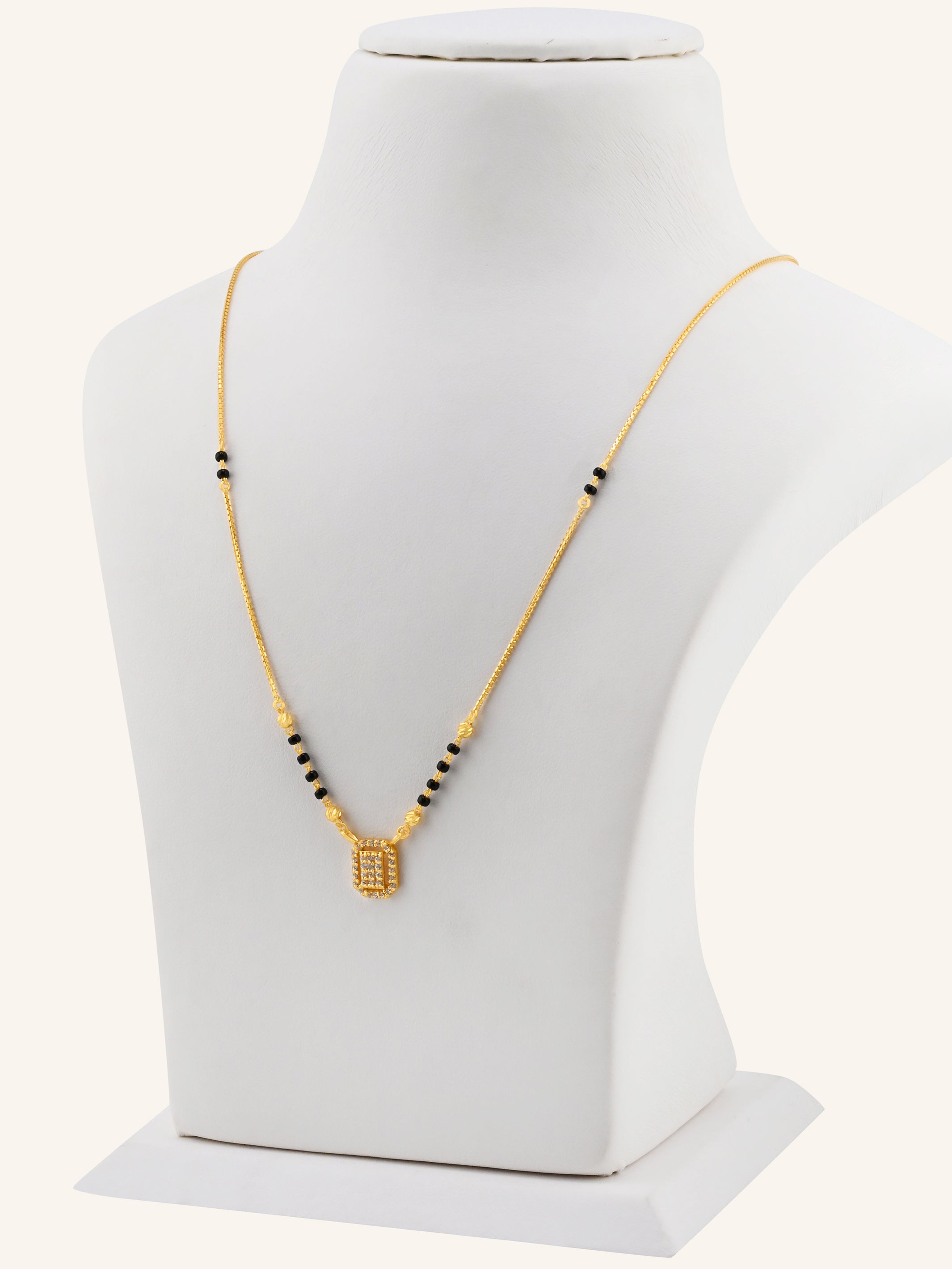 22ct Gold CZ Modern Mangal Sutra