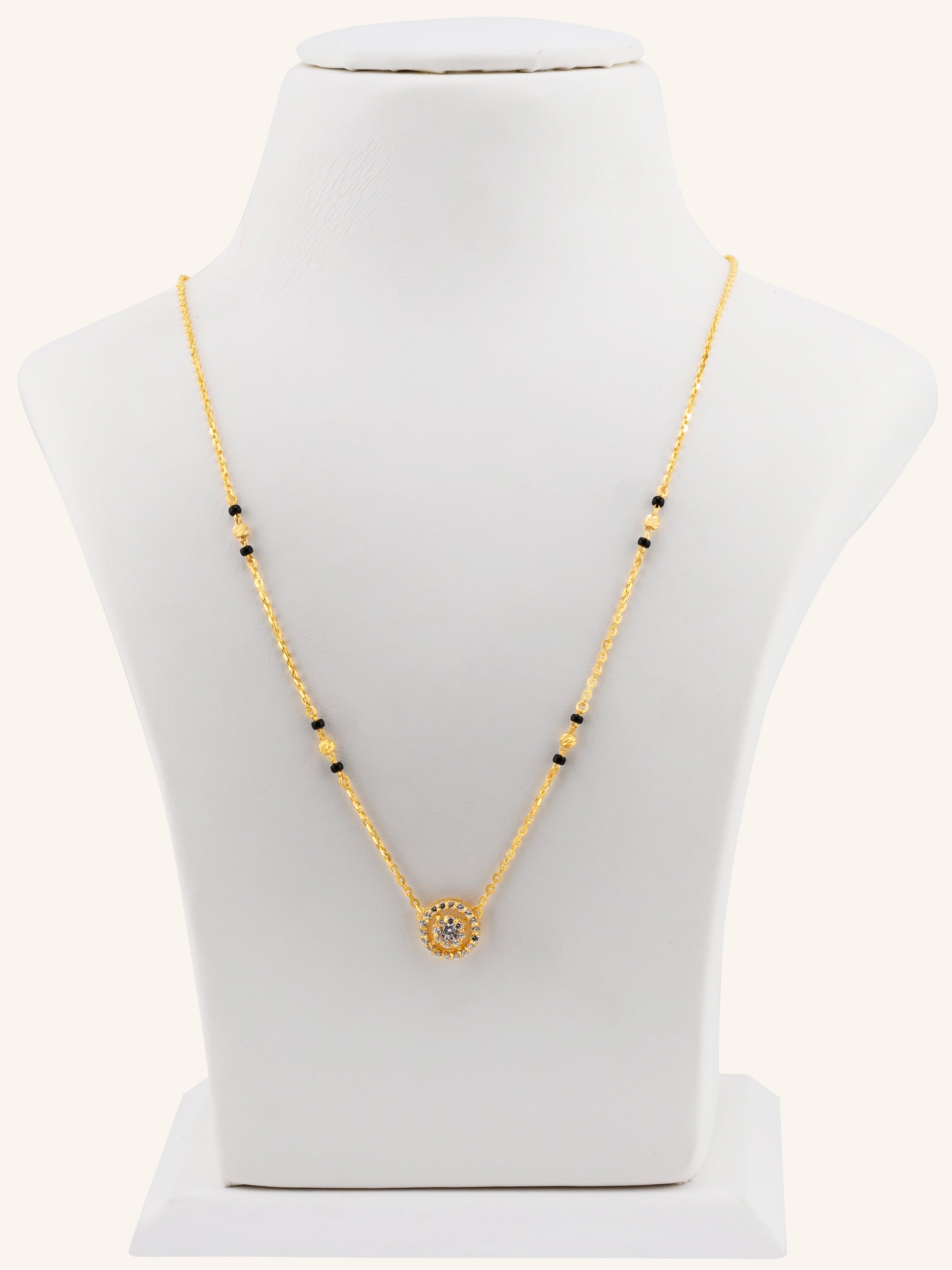 22ct Gold CZ Modern Mangal Sutra