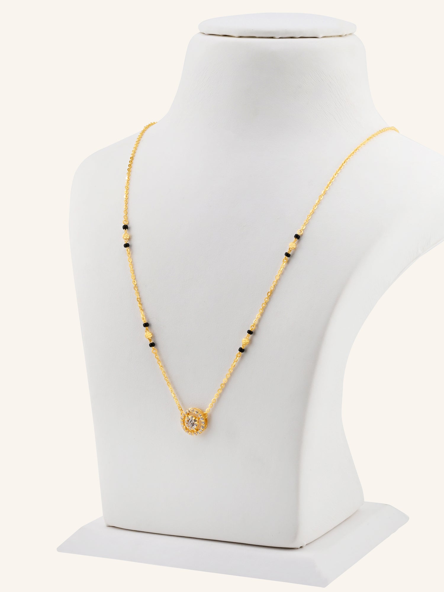 22ct Gold CZ Modern Mangal Sutra