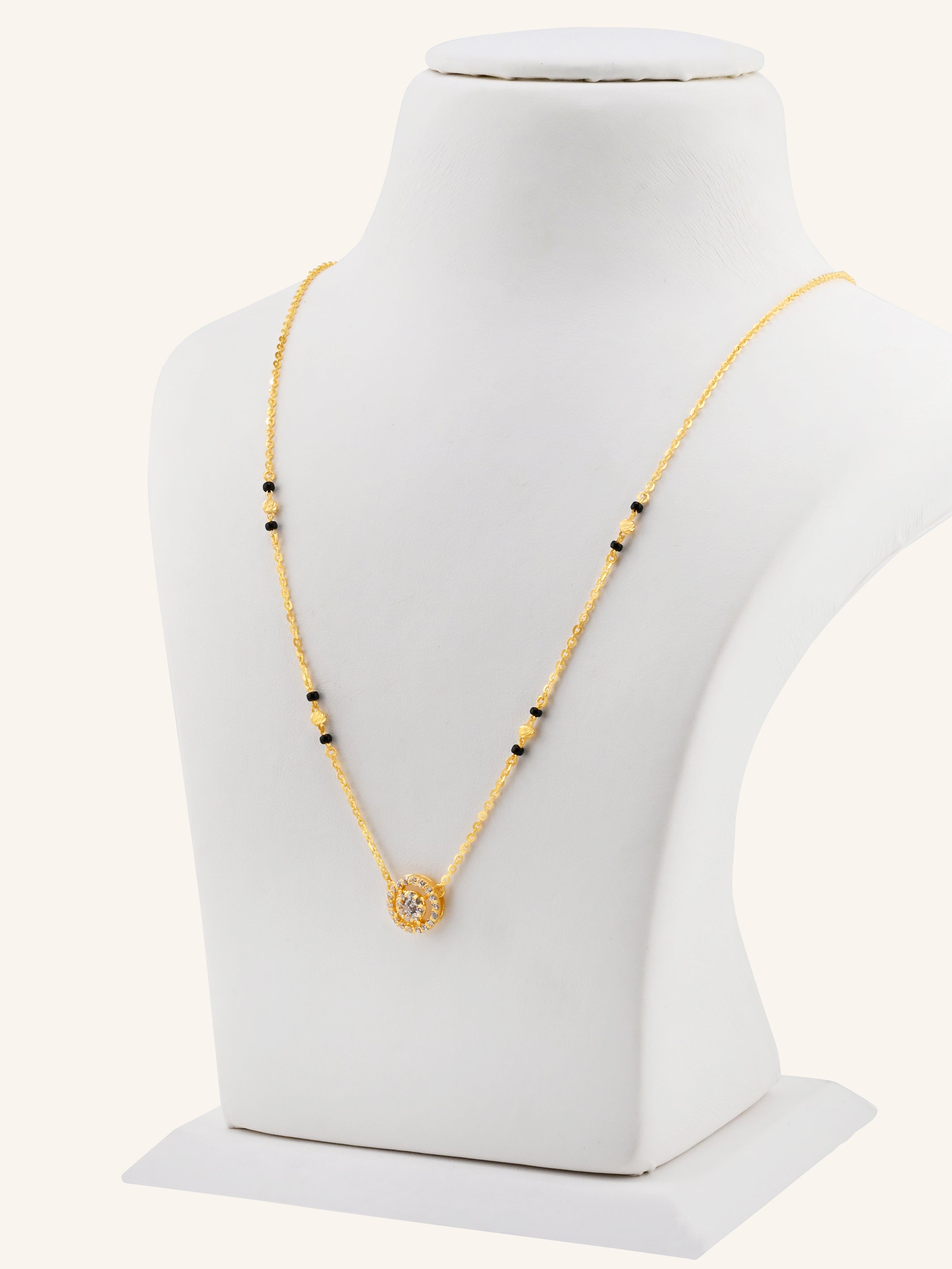 22ct Gold CZ Modern Mangal Sutra