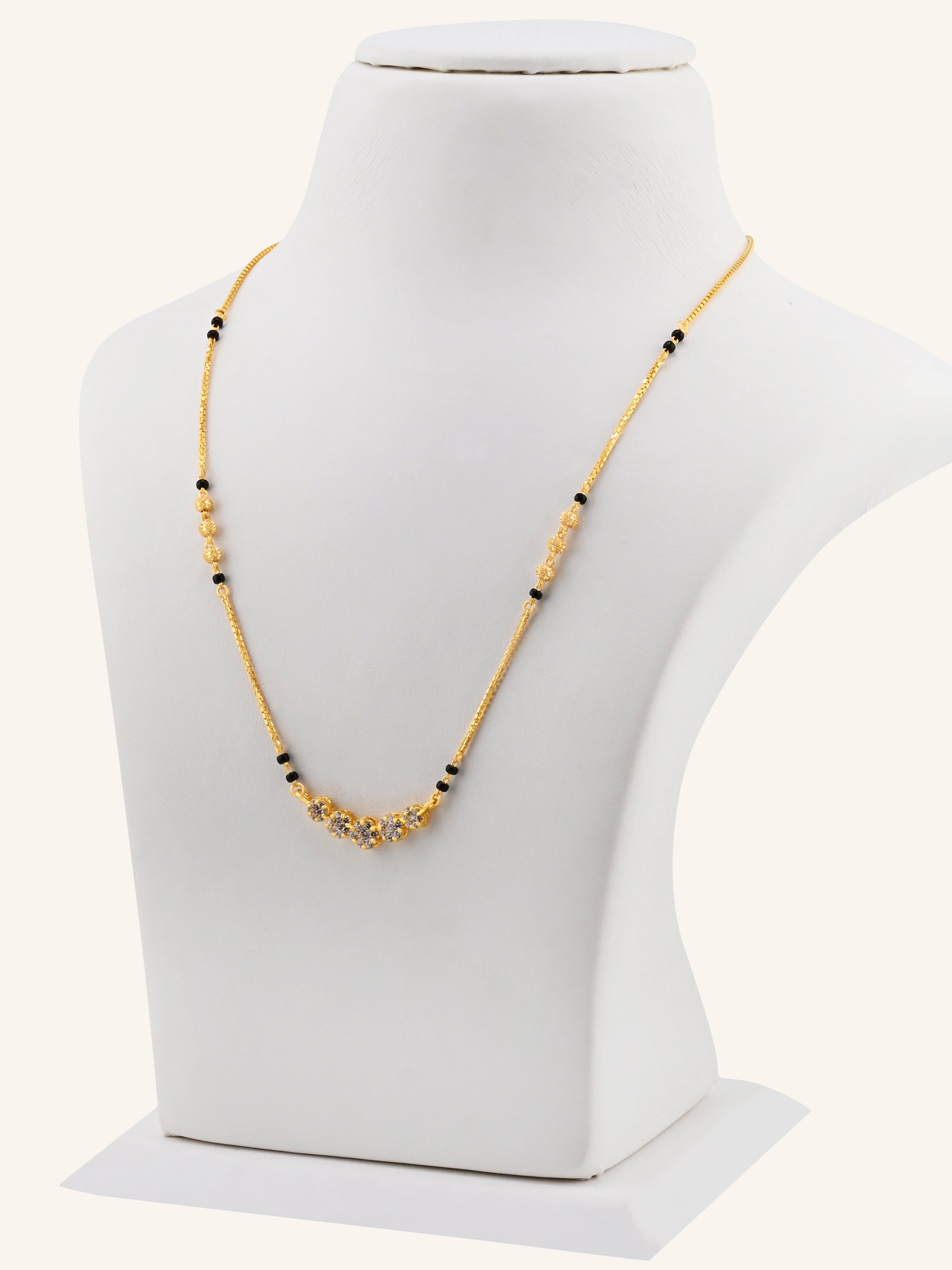22ct Gold CZ Modern Mangal Sutra