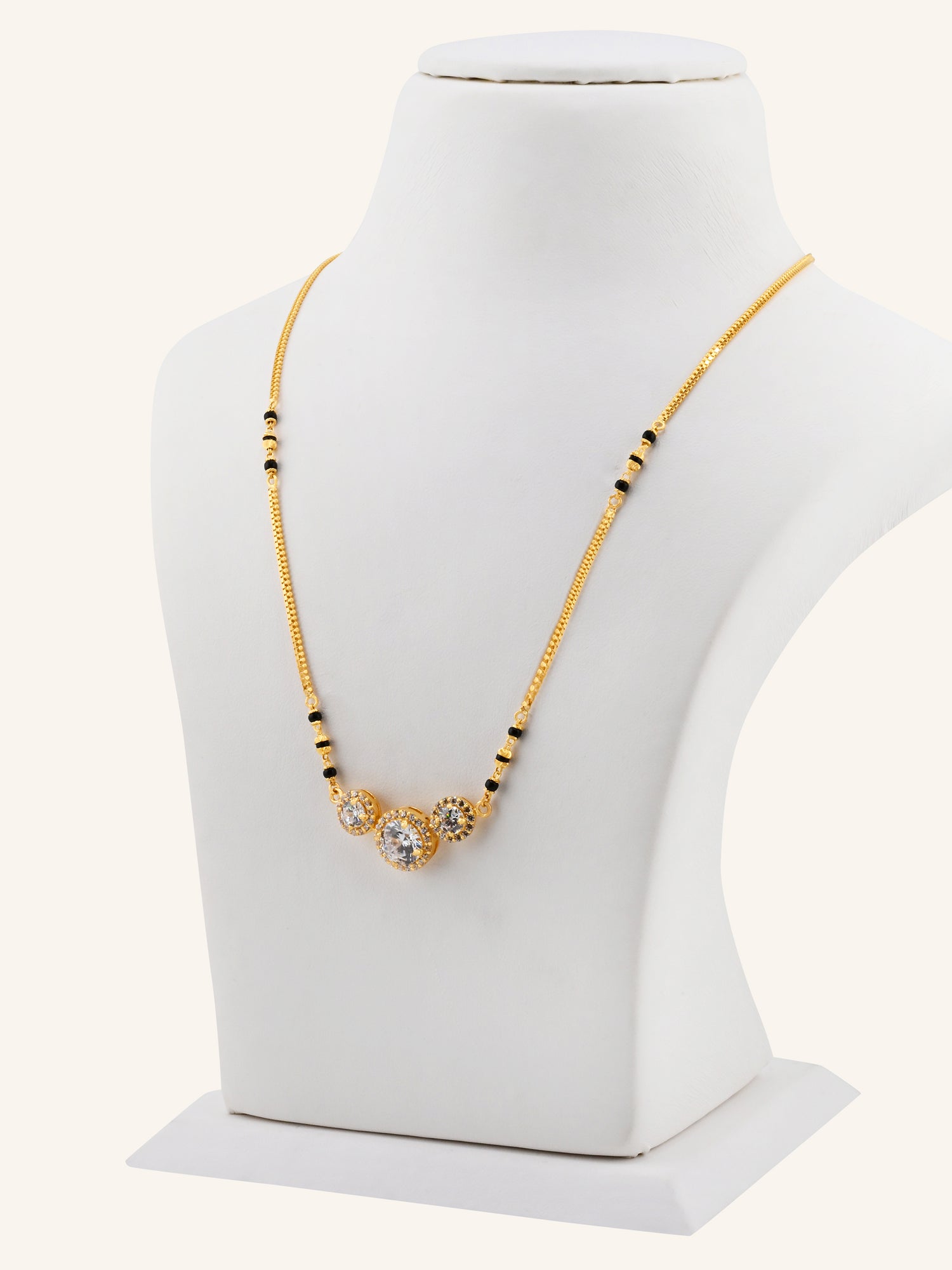 22ct Gold CZ Modern Mangal Sutra
