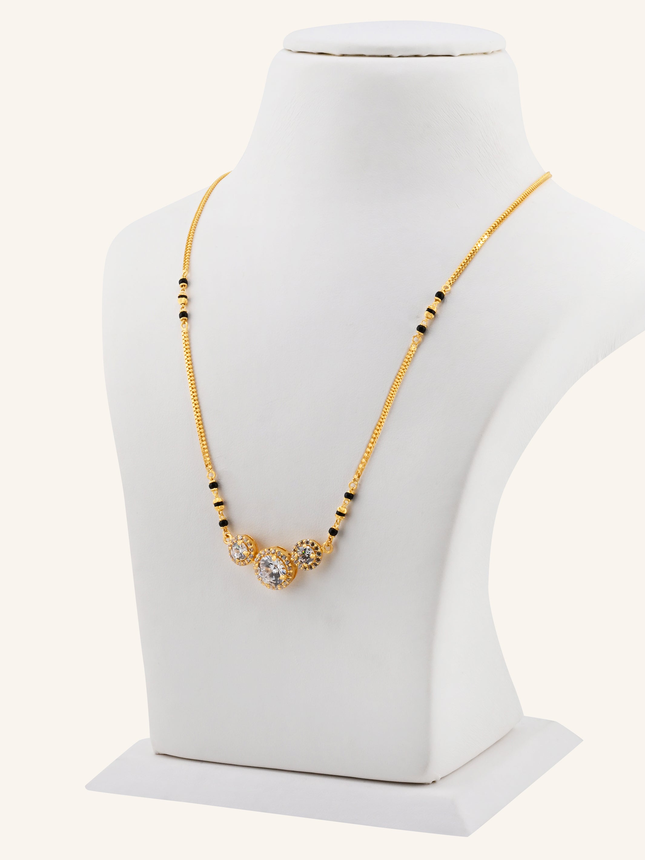 22ct Gold CZ Modern Mangal Sutra