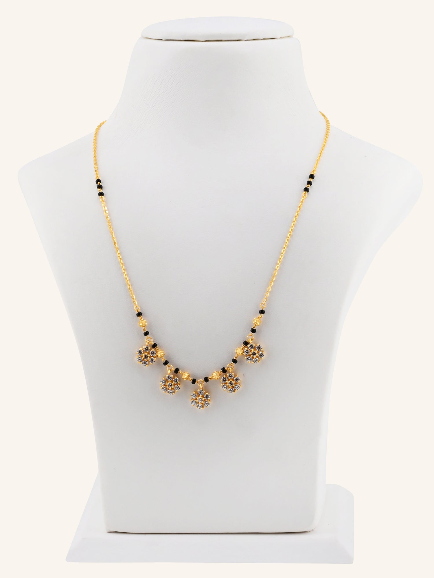 22ct Gold CZ Modern Mangal Sutra