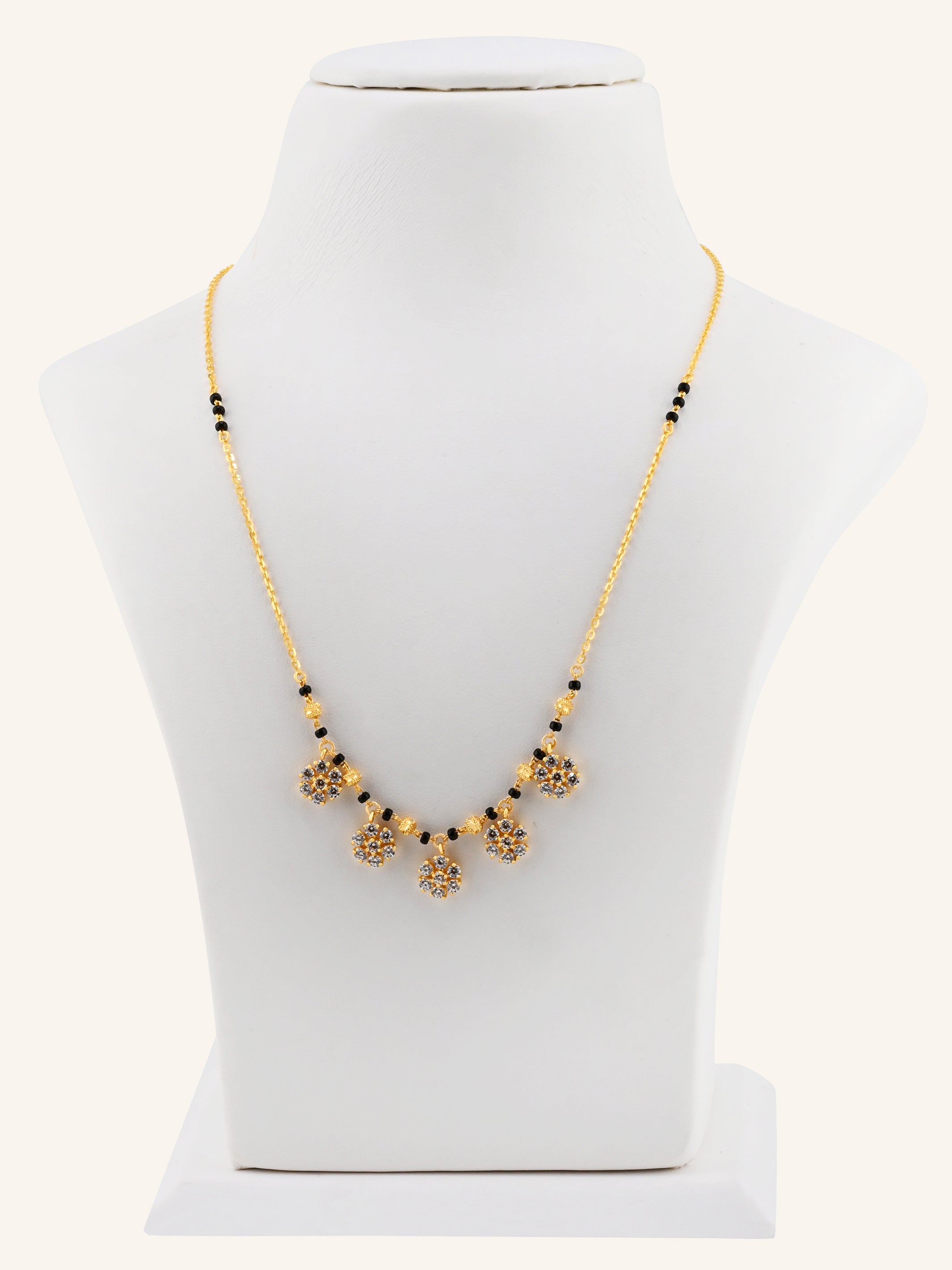 22ct Gold CZ Modern Mangal Sutra