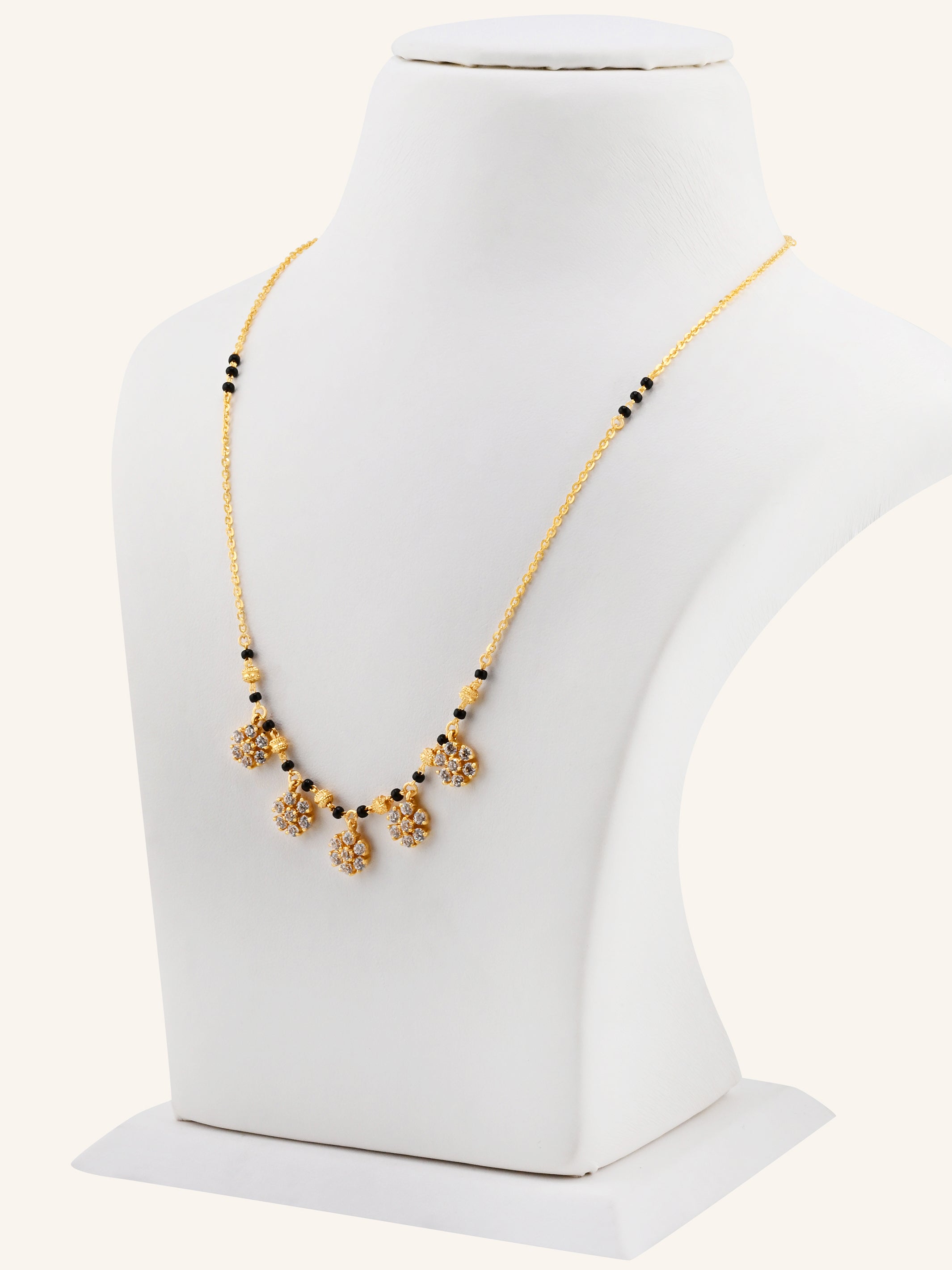 22ct Gold CZ Modern Mangal Sutra