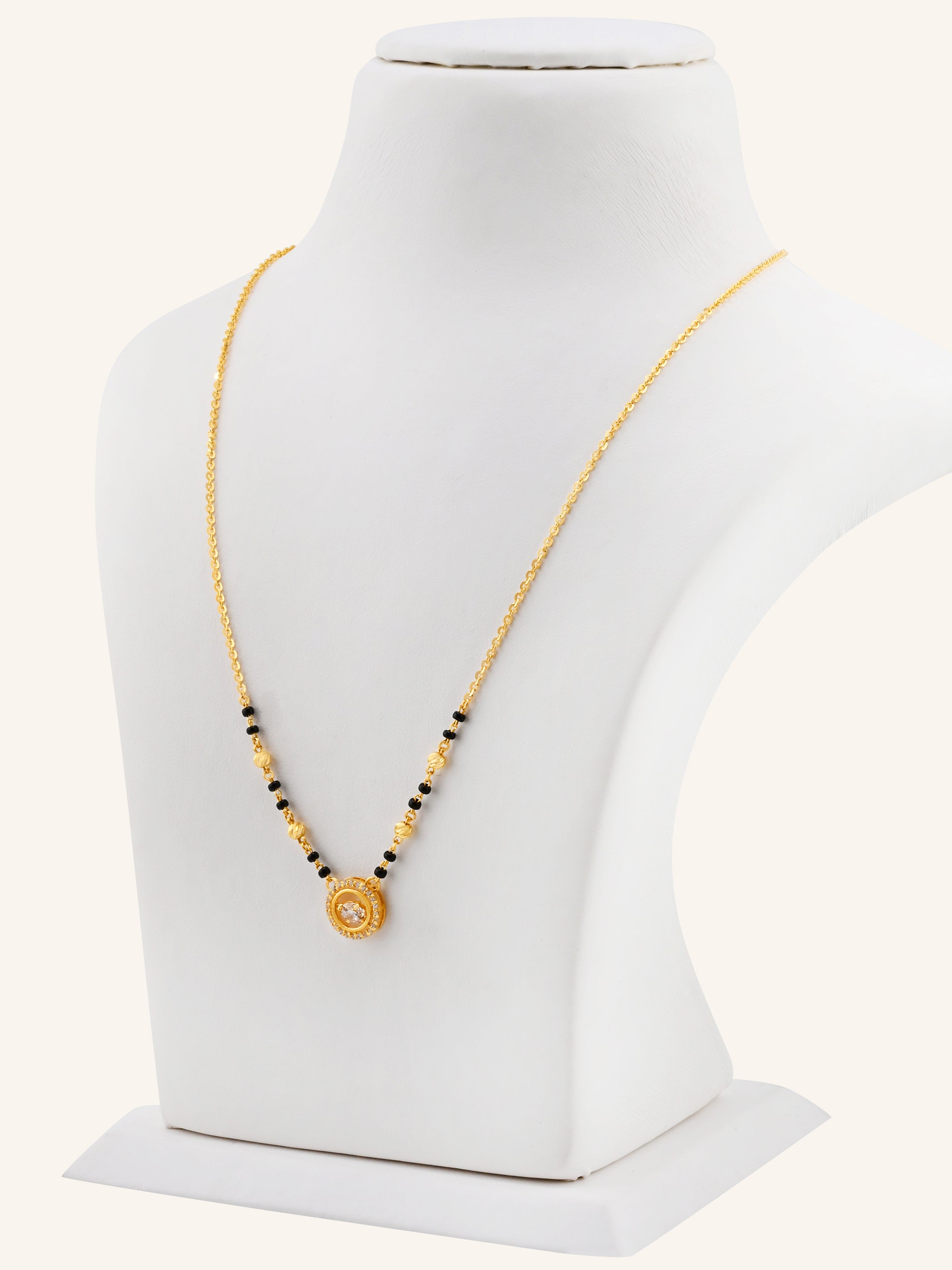 22ct Gold CZ Modern Mangal Sutra