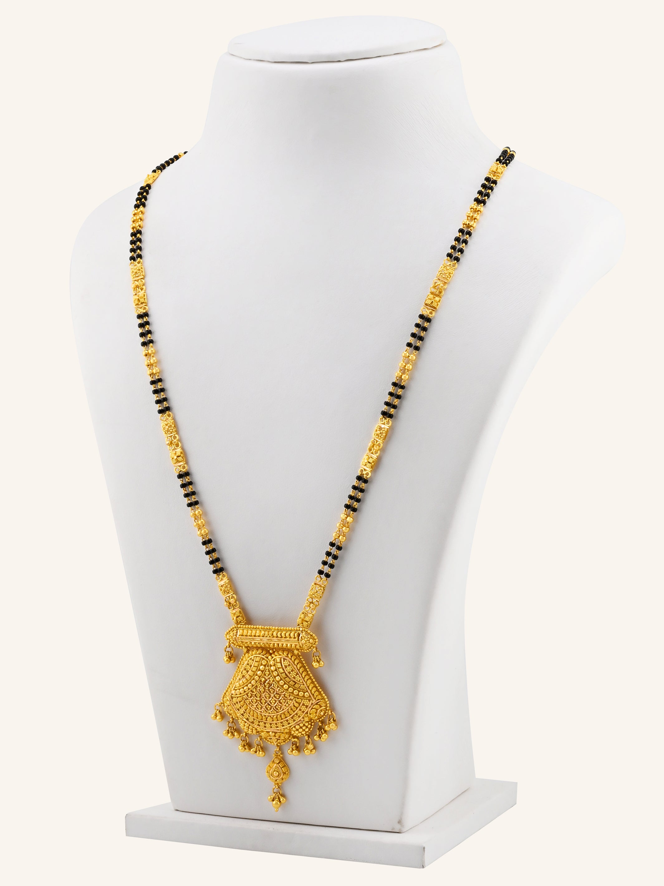22ct Gold 2 Row Long Mangal Sutra